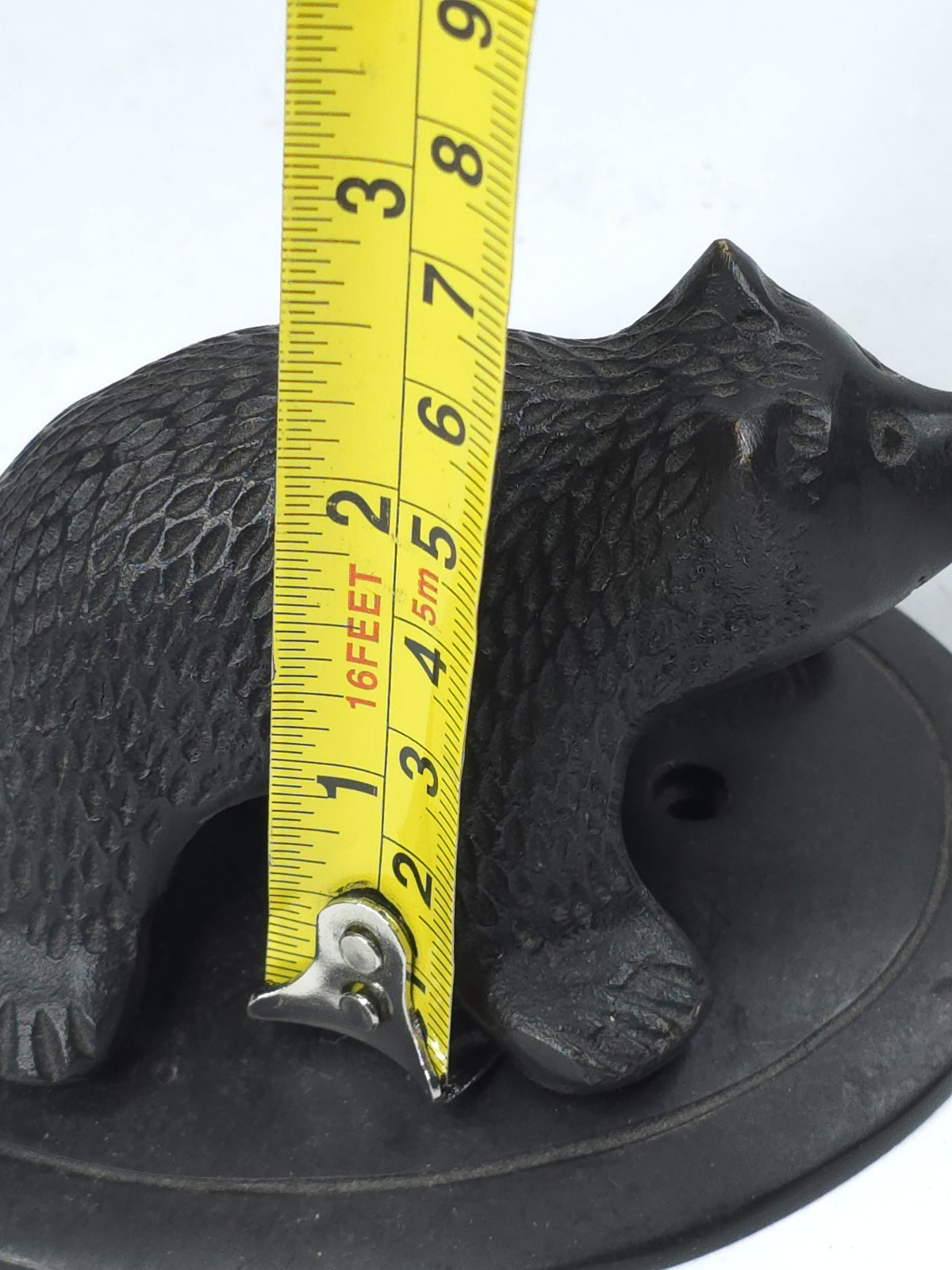 Vtg Cast Iron Antique Style Bear Door Knocker 1LB 12oz 4.5″X4″ Wildlife Cabin