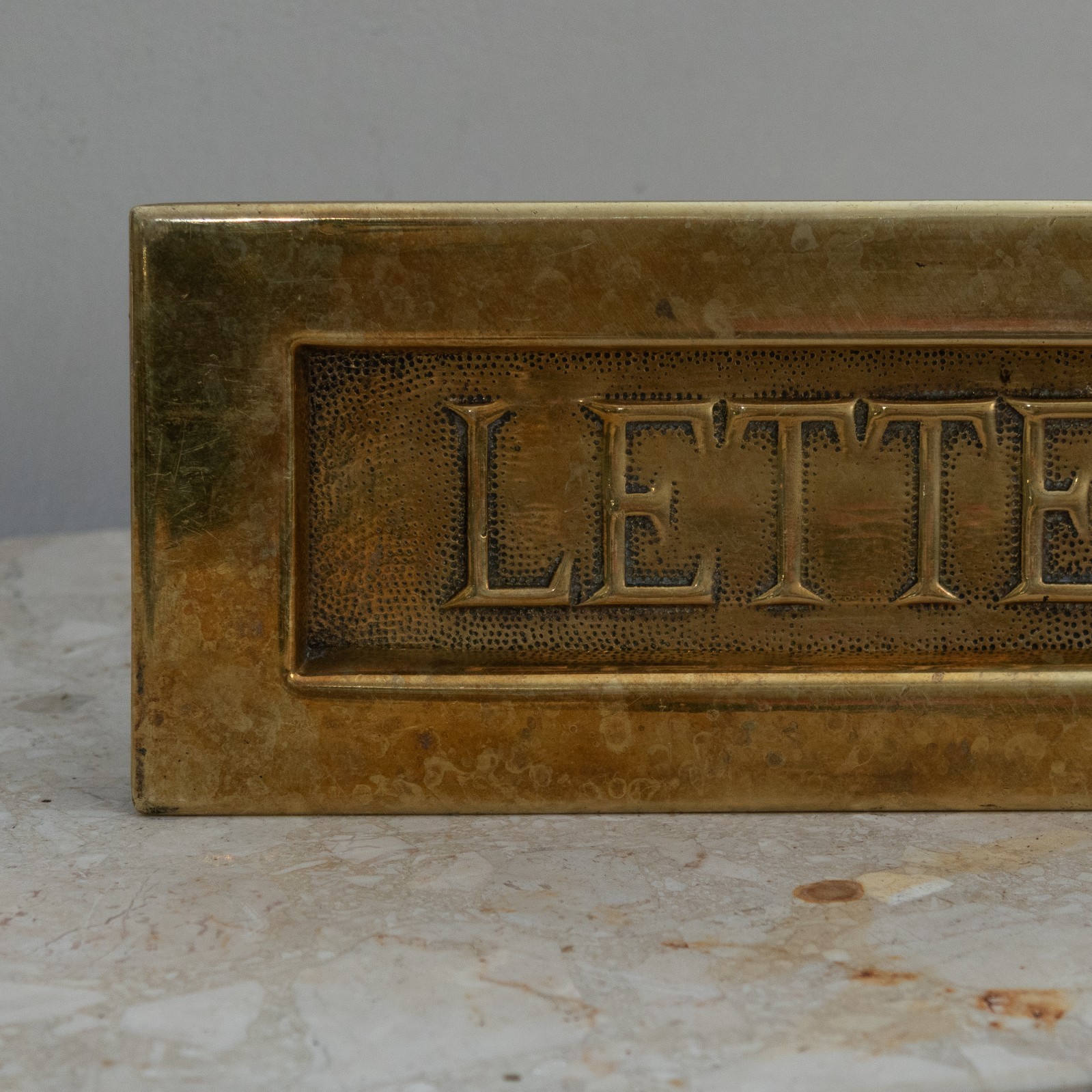 Large Brass Letter Box, Late 19th Century, new spring, ready to fit