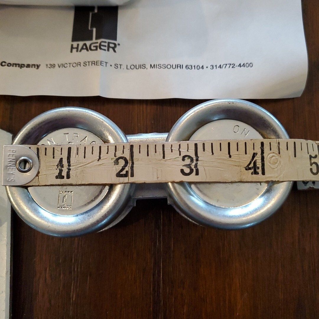 2 packs Barn Door Hanger Rollers. MADE IN USA! NEW OLD STOCK! ForBox Rail Track.