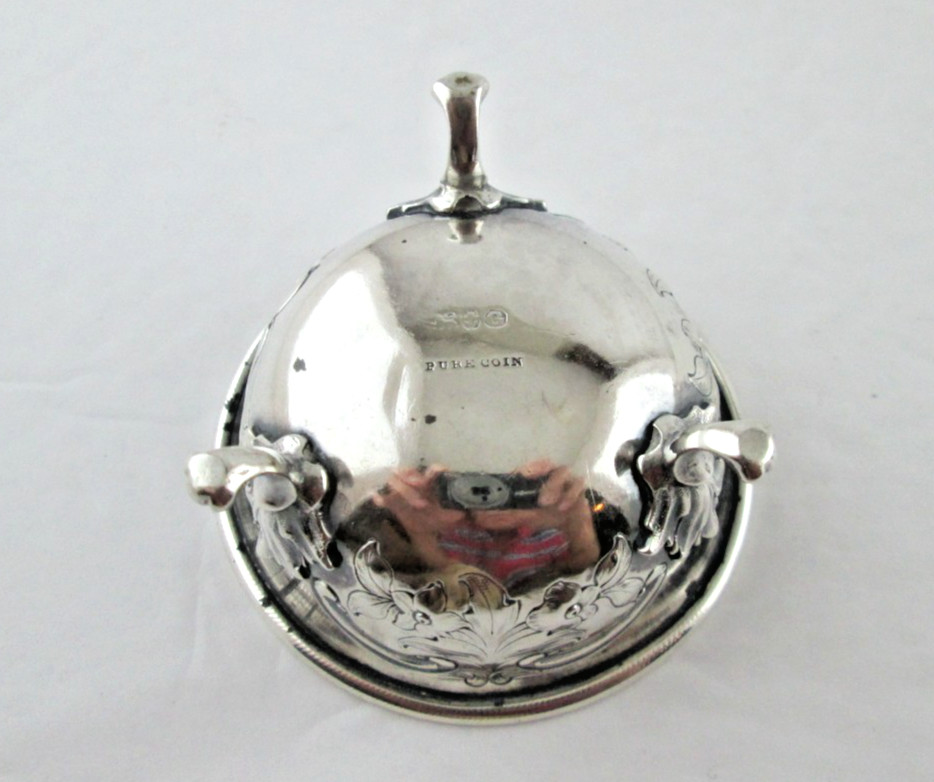 Gorham Pair Antique Coin Silver Footed Salt Dishes