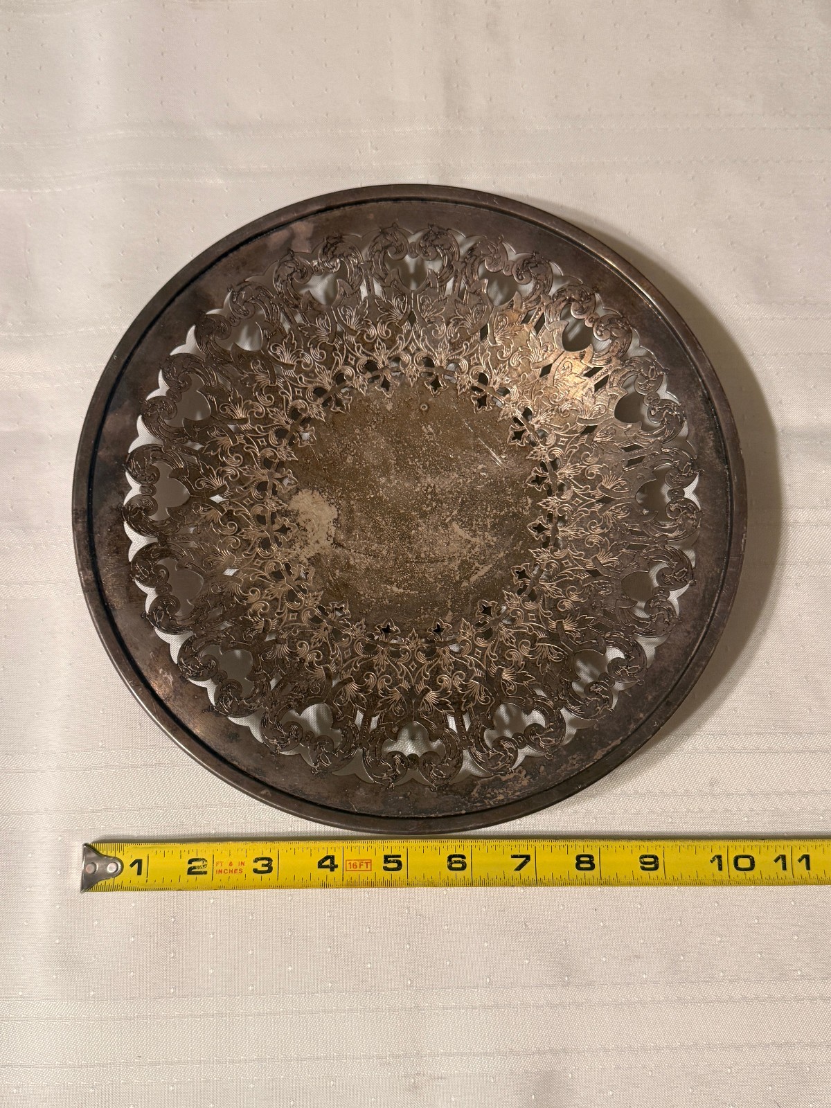 Antique Victorian Solid Silver Reticulated Basket Bowl 446g Pierced Acid Tested