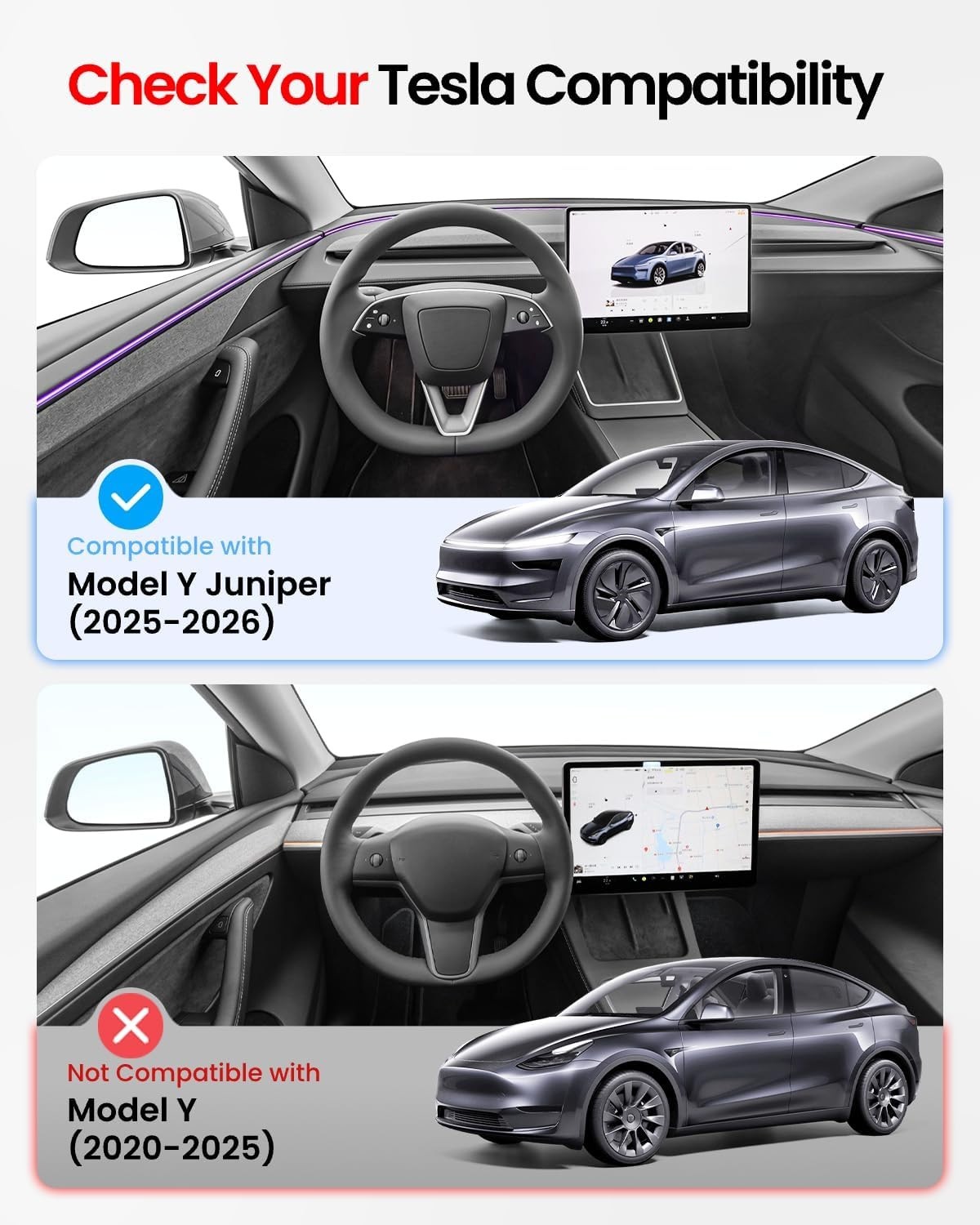 REEVAA Upgraded Tesla Model Y New (Juniper) Sunshade Roof [No Gaps, No-Sagging]
