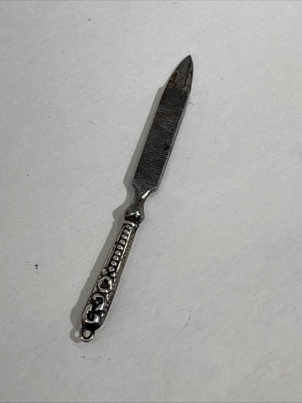 Antique Vintage Miniature 2.5” Sterling Silver Nail File