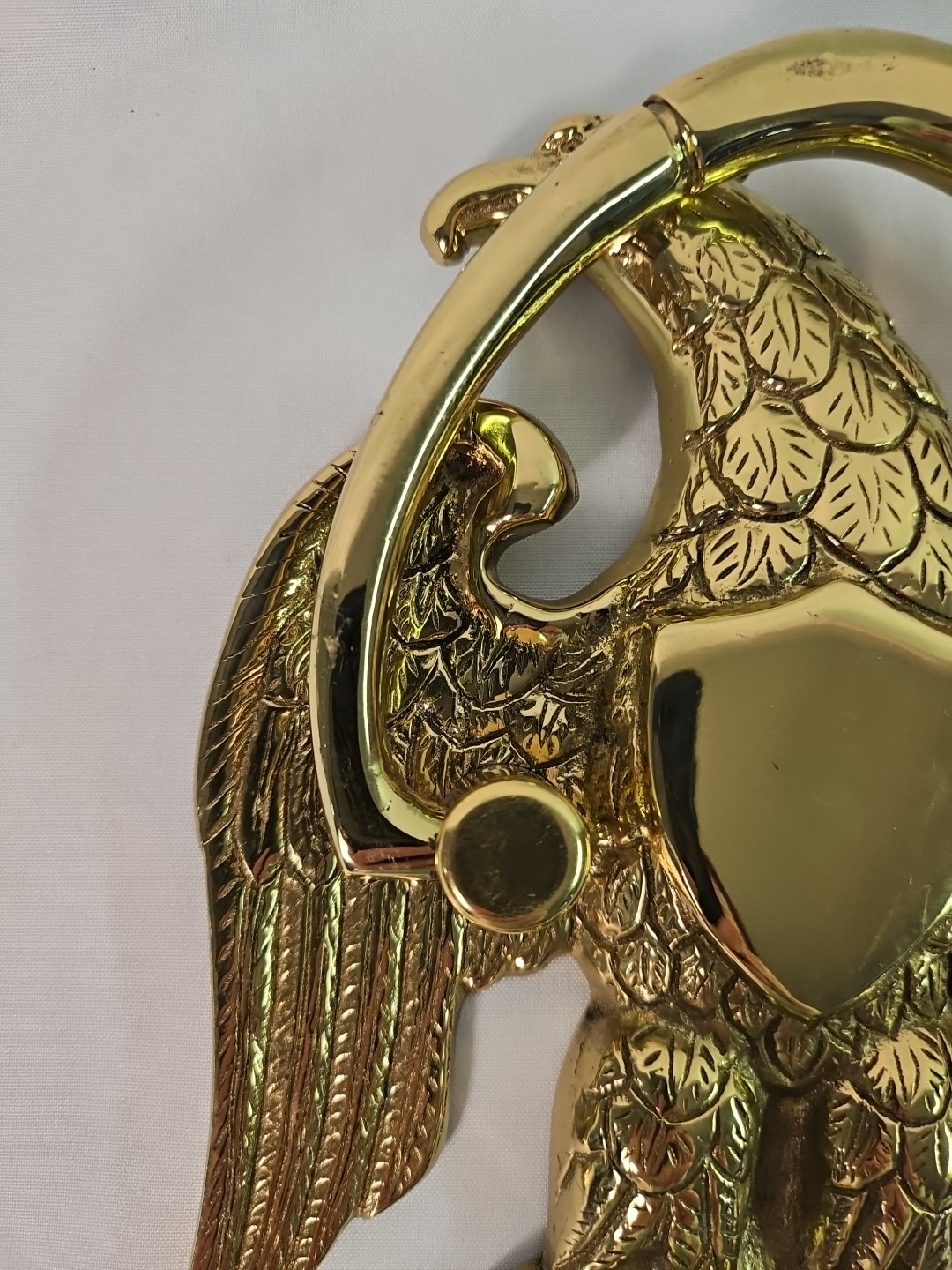 VTG Harvin American Eagle Design Heavy Cast Brass Door Knocker Size 8.5 X 5.5