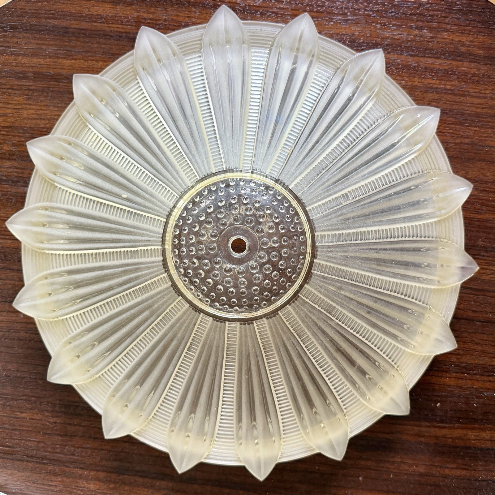 1940s Vintage Ceiling Lightshade/Lampshade Sunflower Art Deco Chandelier
