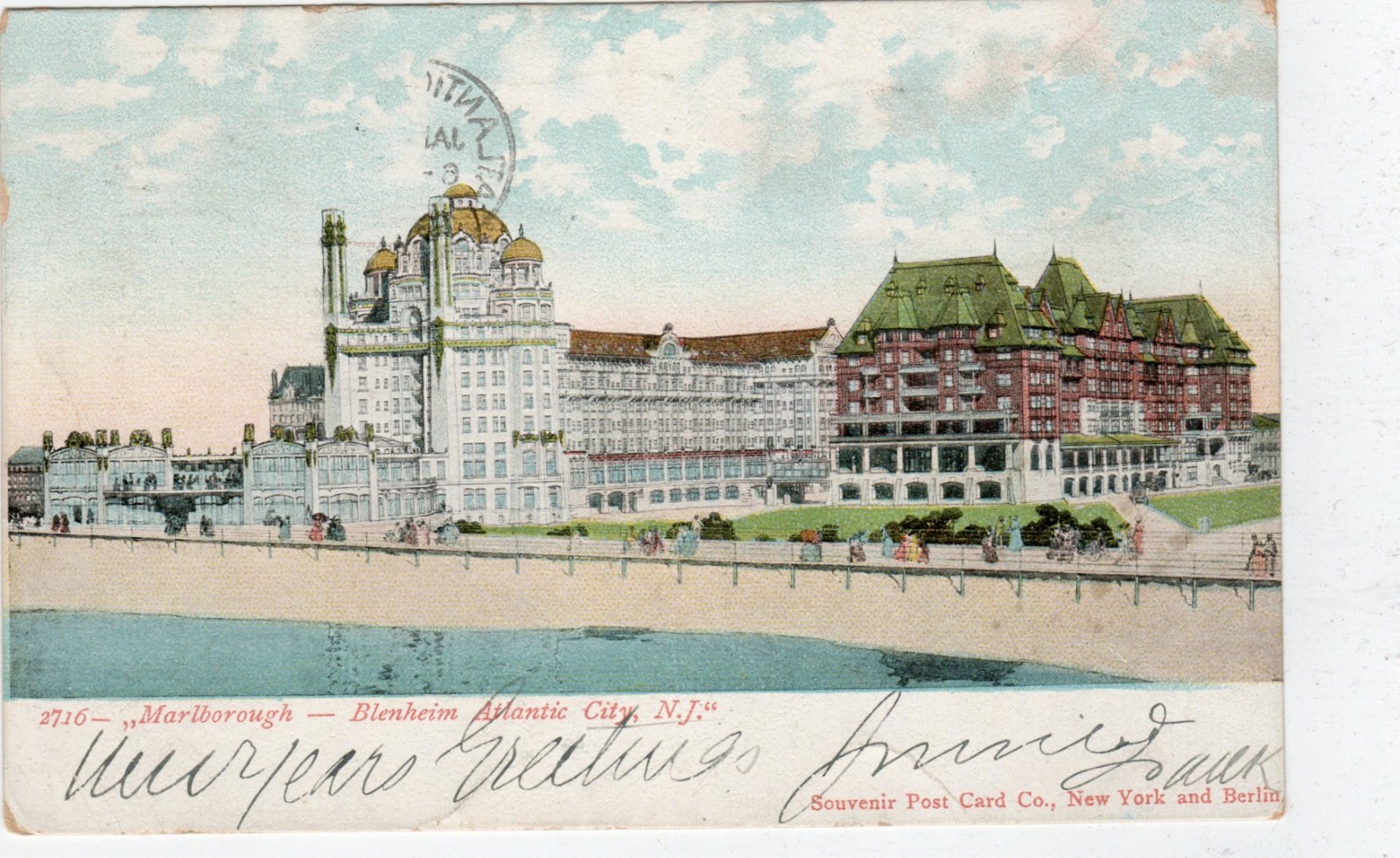 Vintage Postcard Blenhein Atlantic City NY