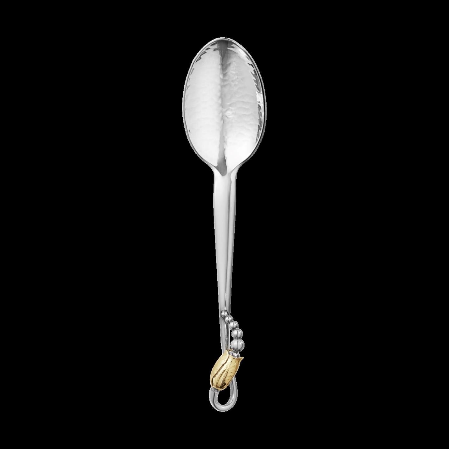 NEW Georg Jensen BLOSSOM GOLD Sterling Silver Teaspoon Large 6.02″ – 10009588