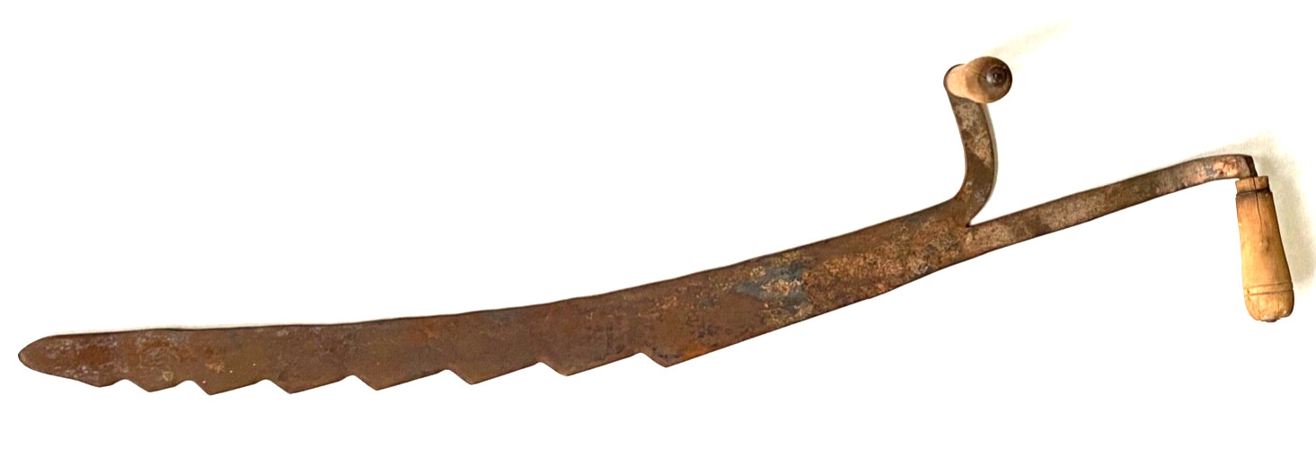 Antique Double-Handled Hay Blade Knife Saw Farming Tool – 35 inches