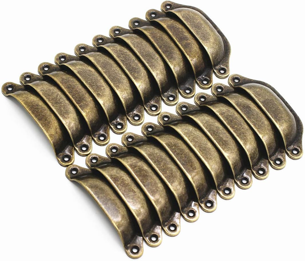 20PCS Antique Bronze Iron Drawer Knobs Pulls Handles – Vintage Kitchen