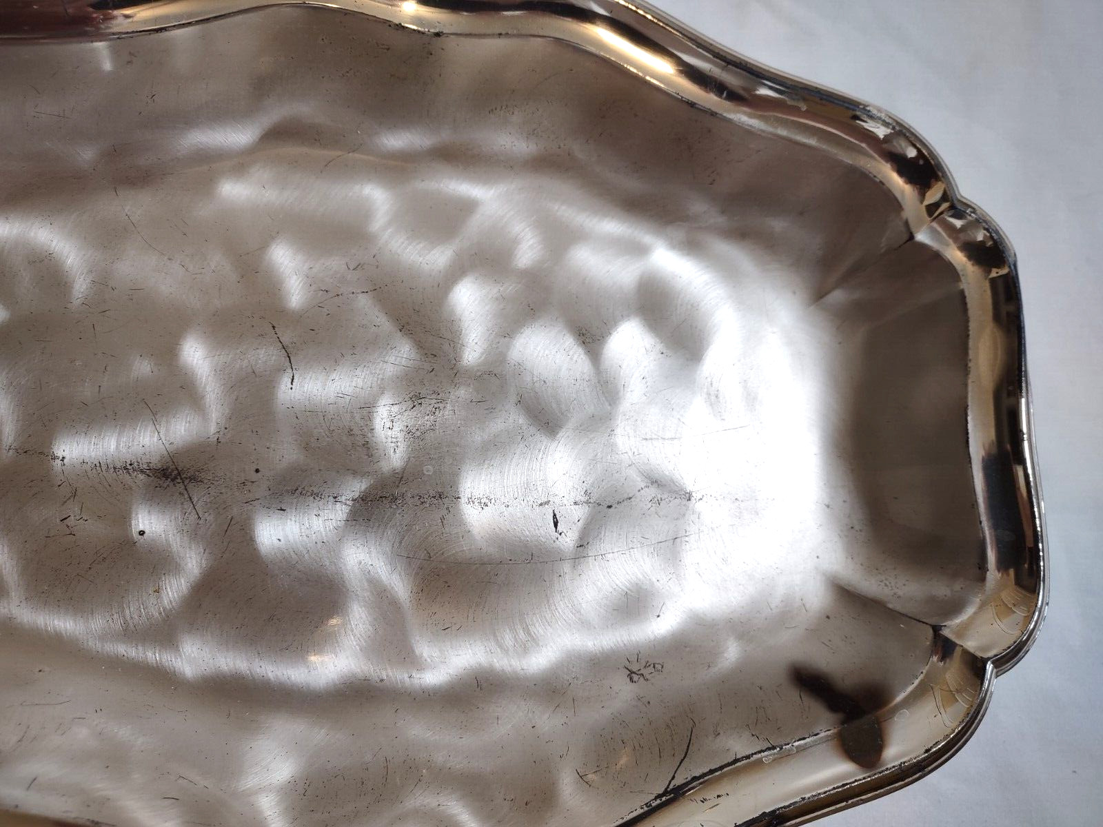 Vintage ~ Made in Ikora Germany E.P. Brass ~ Footed Tray ~ Platter