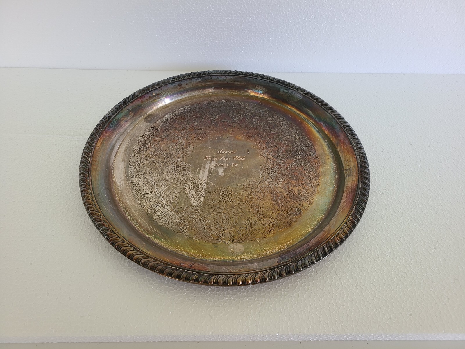 Antique WM Rogers with Star 171 with other markings Silver Plated Plate 12.25″