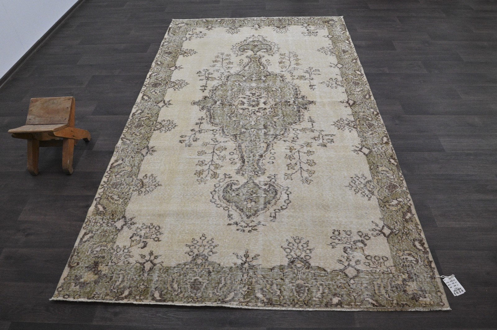 Oushak Turkish Vintage Rug 5×9 Kilim Rug Anatolian Handmade Boho Decor BEIGE