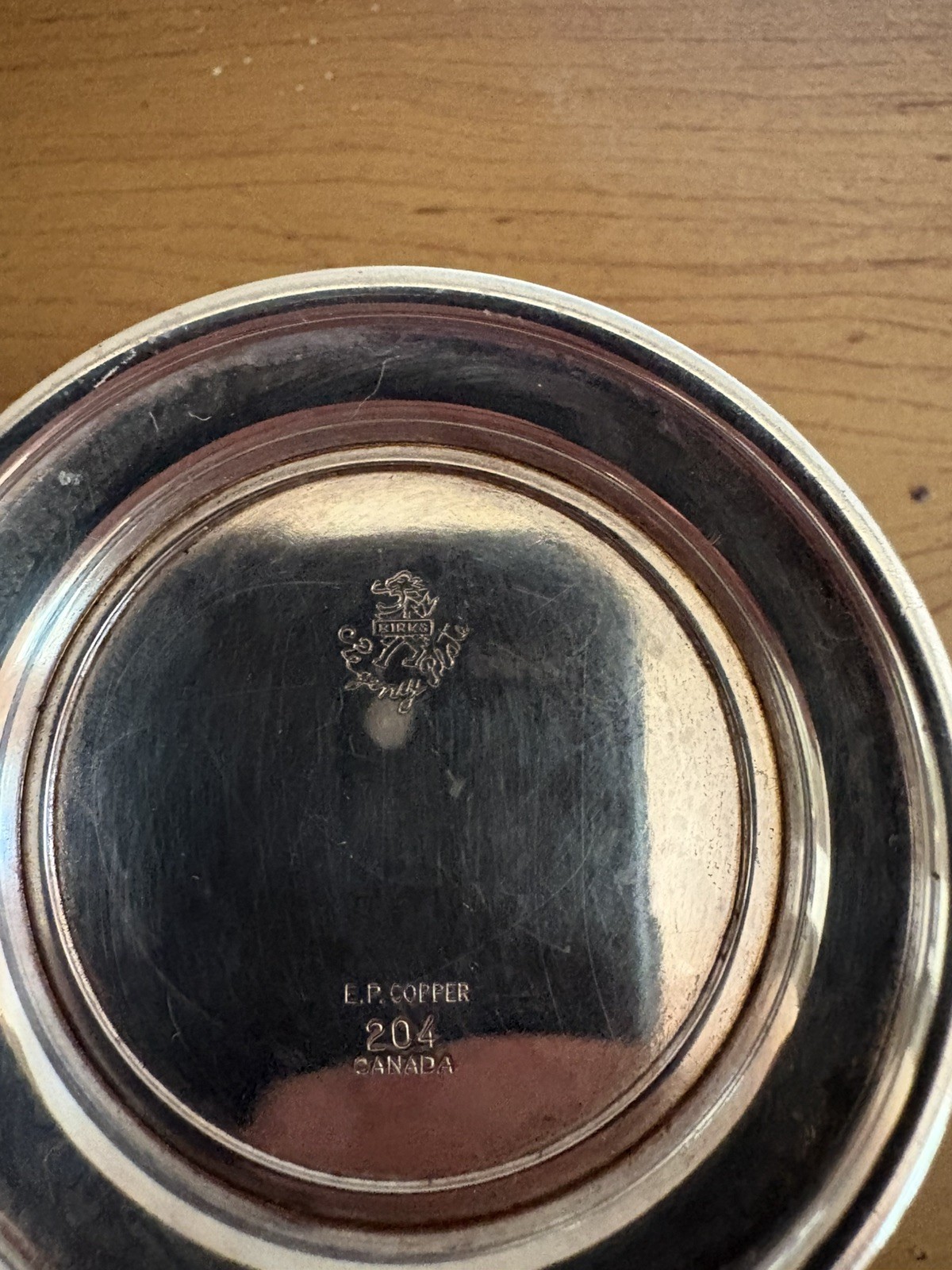 Vintage Birks Regency Small Silver Plated Both With Cobalt Blue Glass Insert