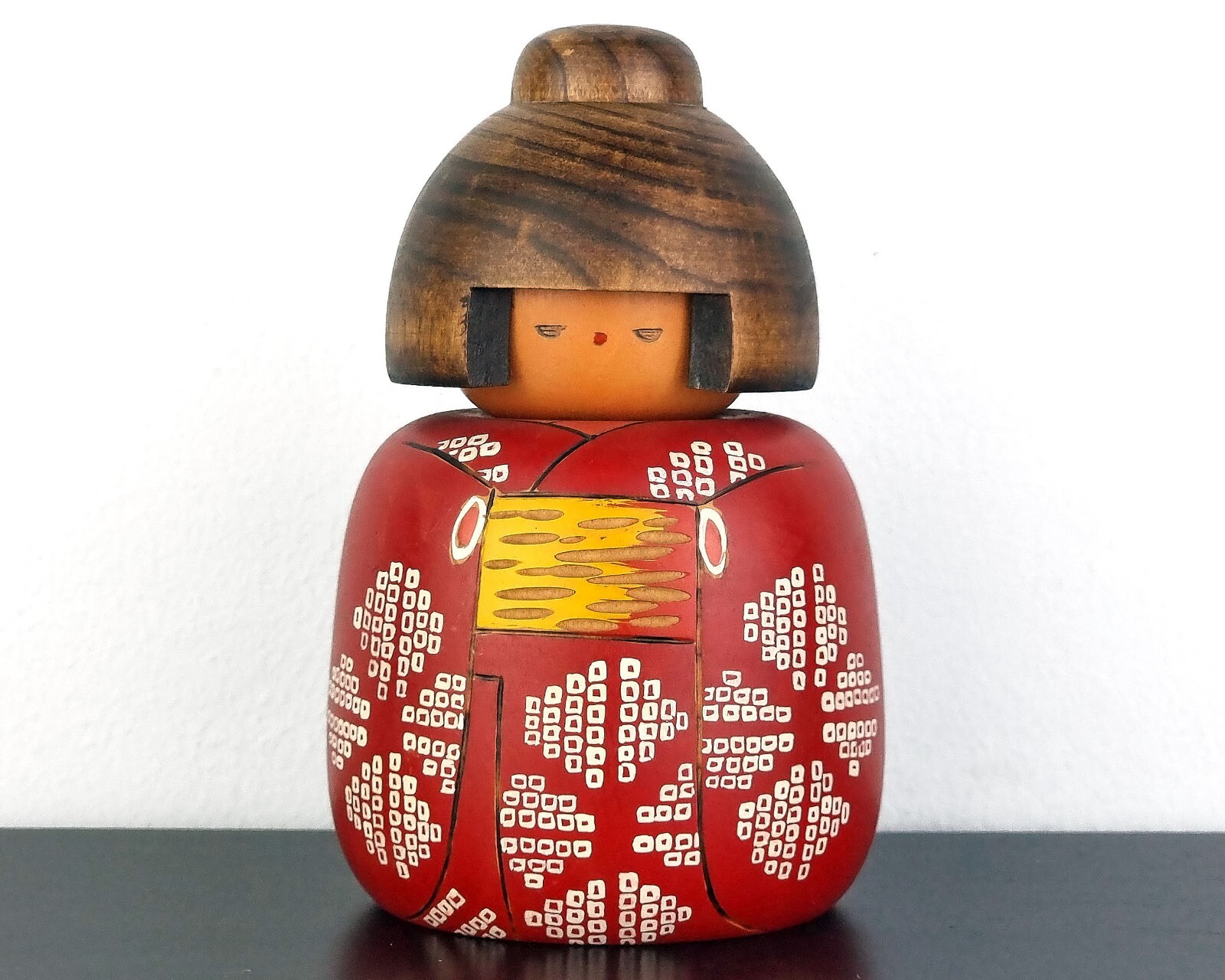 Unique Kokeshi Doll by Master Sekiguchi – FREE SHIPPING – 13.5cm/5.3″