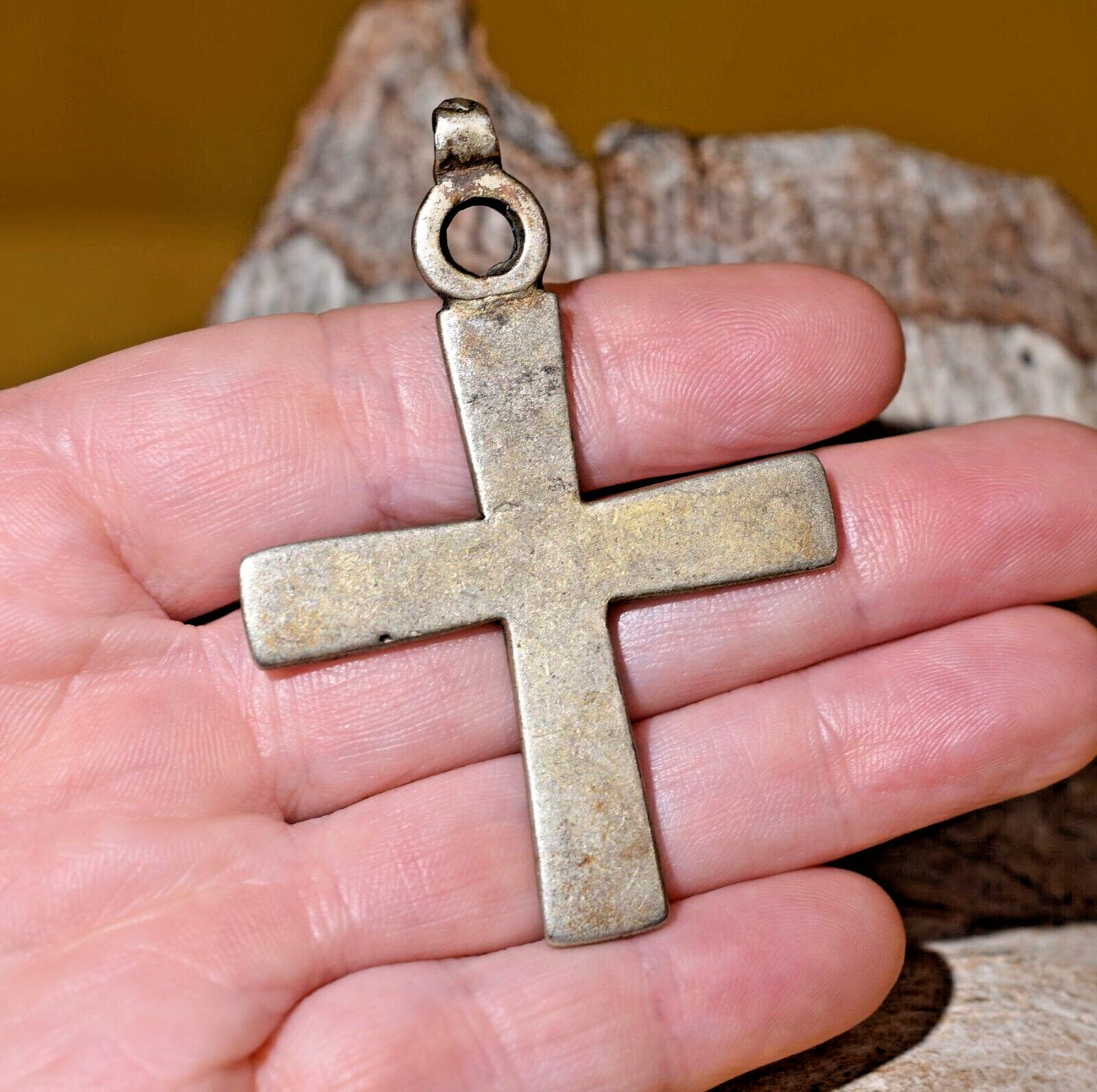 Rare Antique Ethiopian Orthodox Coptic Christian Cross Silver Pendant, Ethiopia