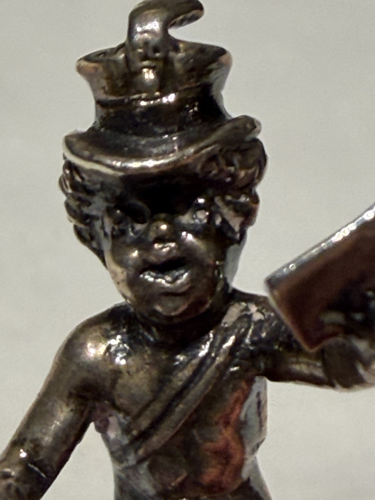 Antique Sterling Silver Desk Seal Victorian Figural Postman London c1900