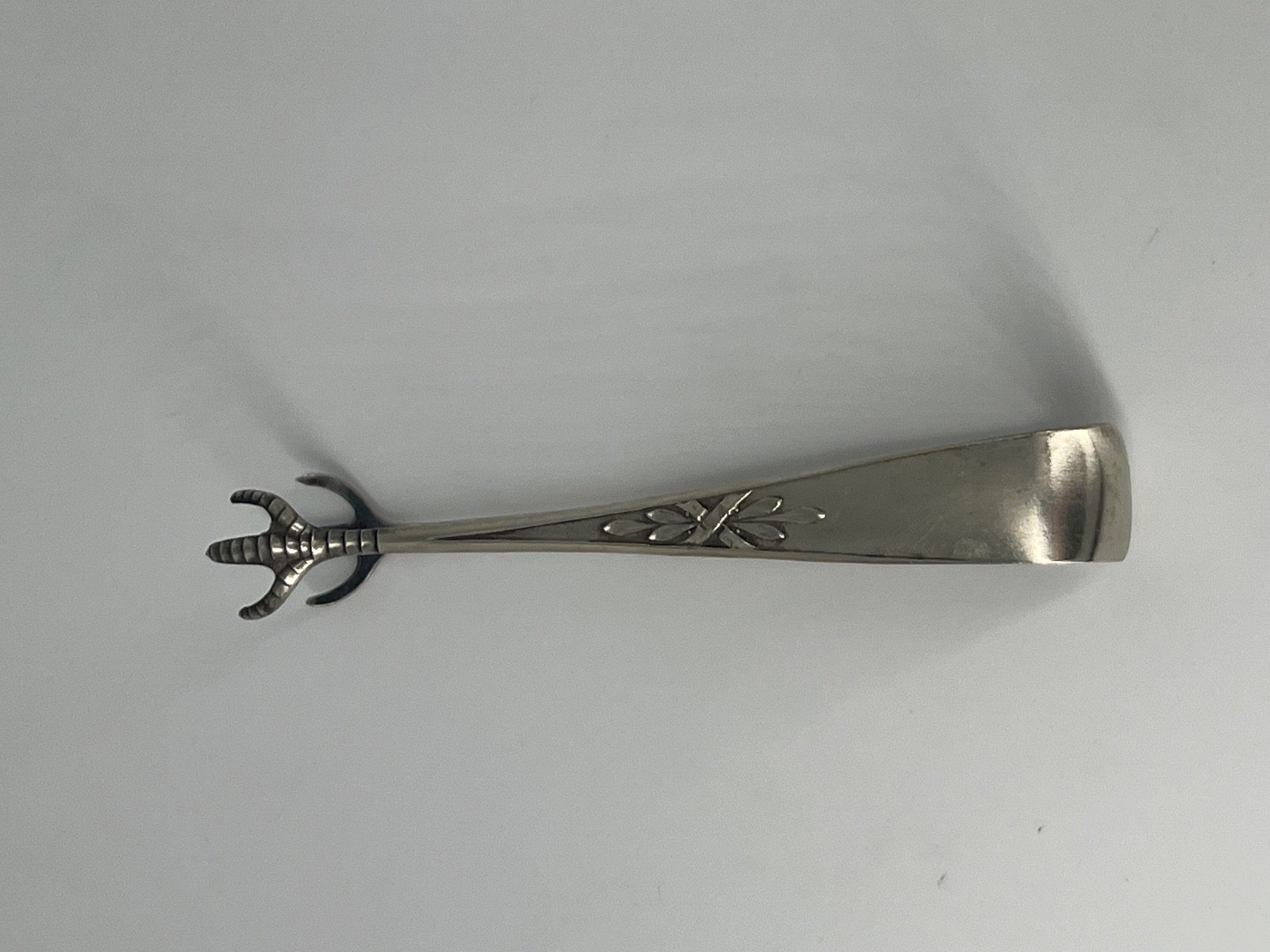Victorian Art Nouveau Alpacca Silver Sugar Tongs Vintage Tea Ice Cube Talons