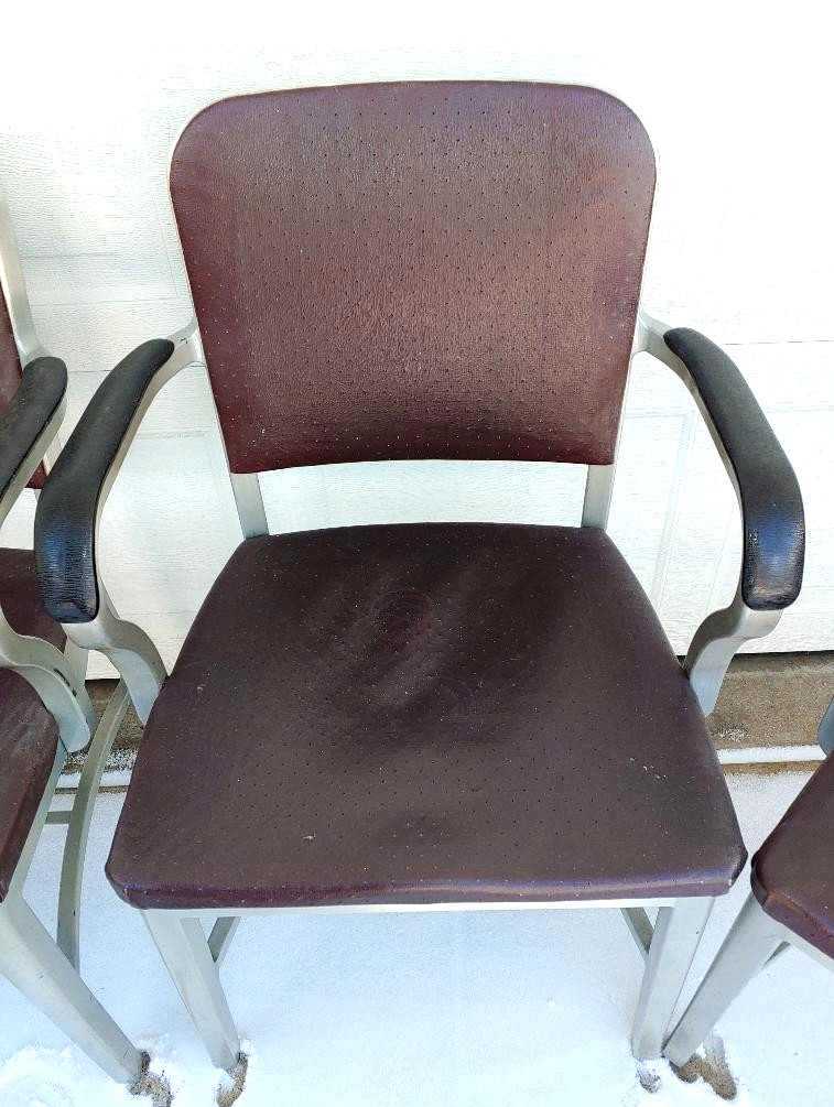 GoodForm Mid Century VINTAGE Industrial ALUMINUM Arm Chair Ohio Pick Up or ship.