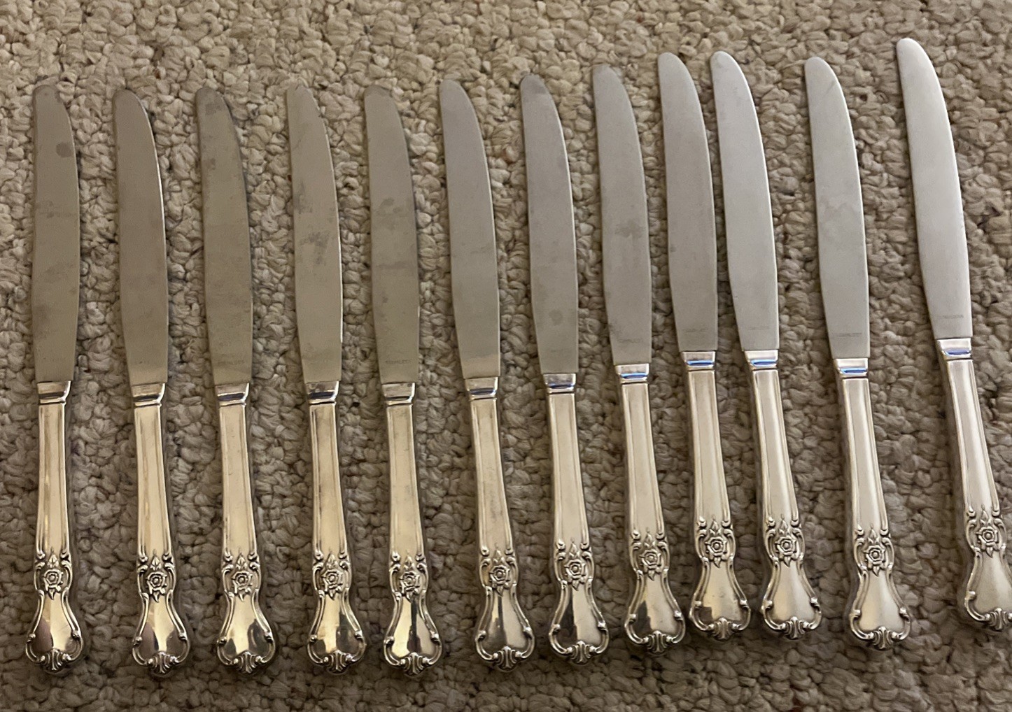 Old Company Plate Flatware Silverware 55 Pieces & Case/ Rose