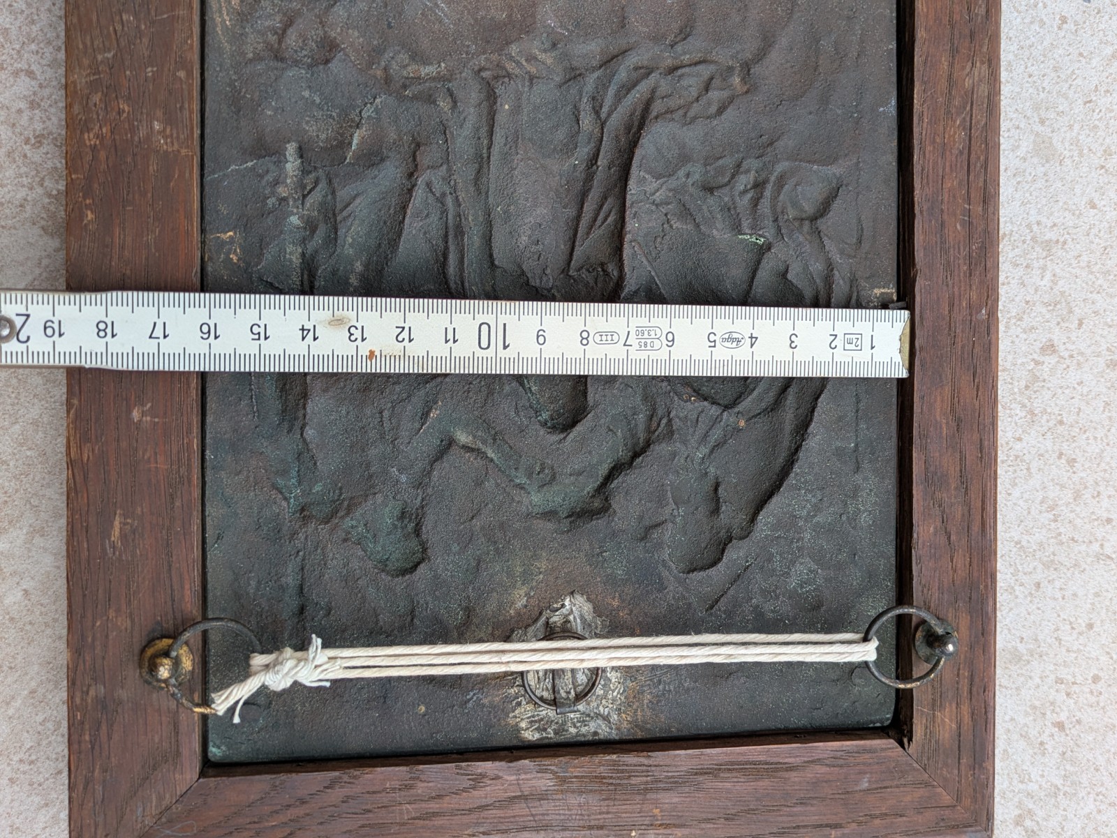 19th century Bronze Relief Plague Coronation of the virgin Mary Holy Trinity