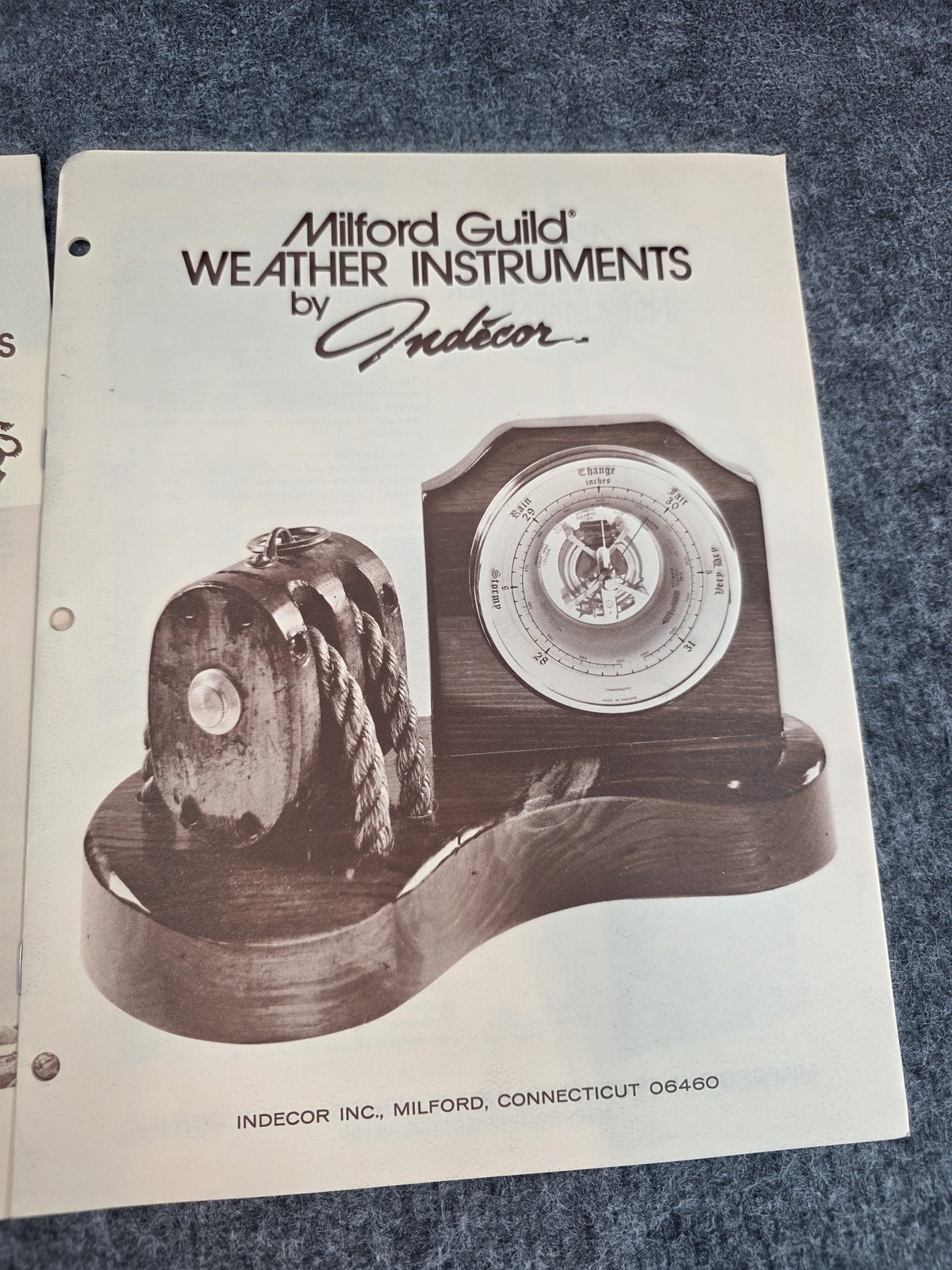Vintage 1974 Milford Guild Indecor Catalog Maritime Weather Instruments