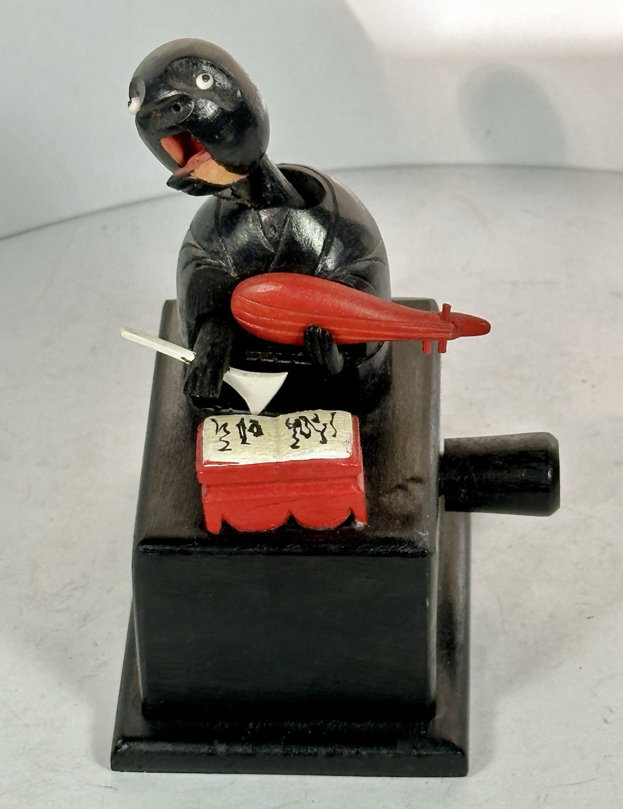 Antique Japanese Kobe Mechanical Toy Head And Arms Move c.1900