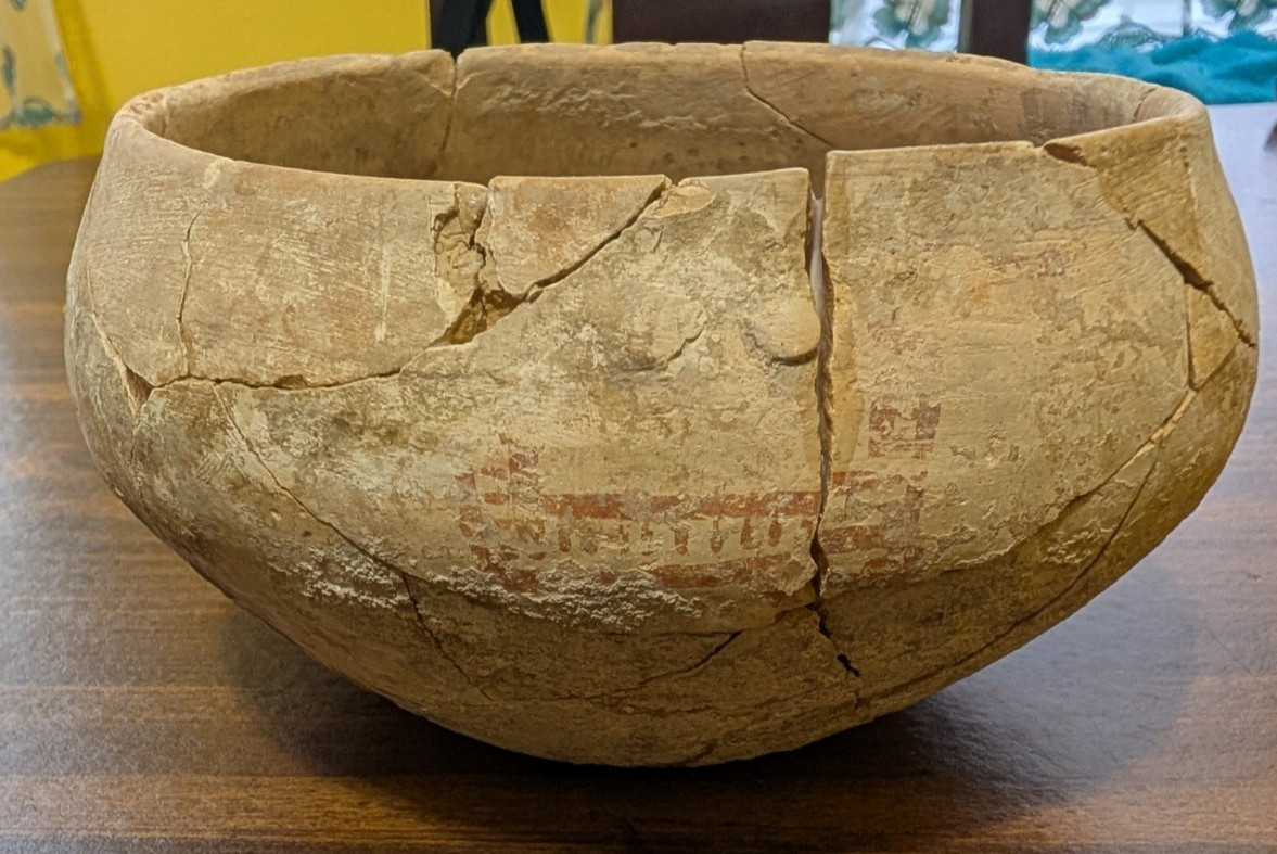 Ancient Near Eastern Luristan Pottery Bowl 1000BC Heavily Repaired Authentic