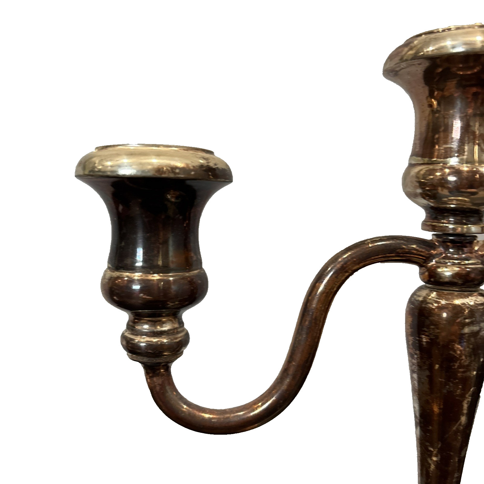 Sheffield Silver Co Silverplate Candlestick Italy Elegant 9 3/4” 9 1/4″ Romance