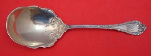 Madame Royale by Durgin Sterling Silver Berry Spoon Goldwashed 9″