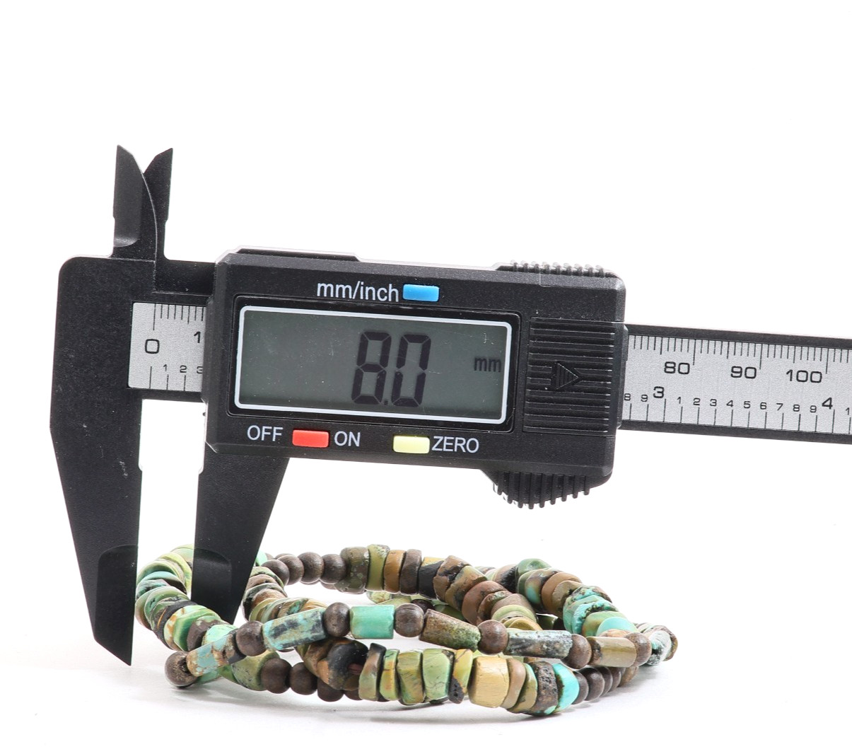 Millennium-Old Set of 2 Tibetan Turquoise Bracelets, Aged Patina Meditation