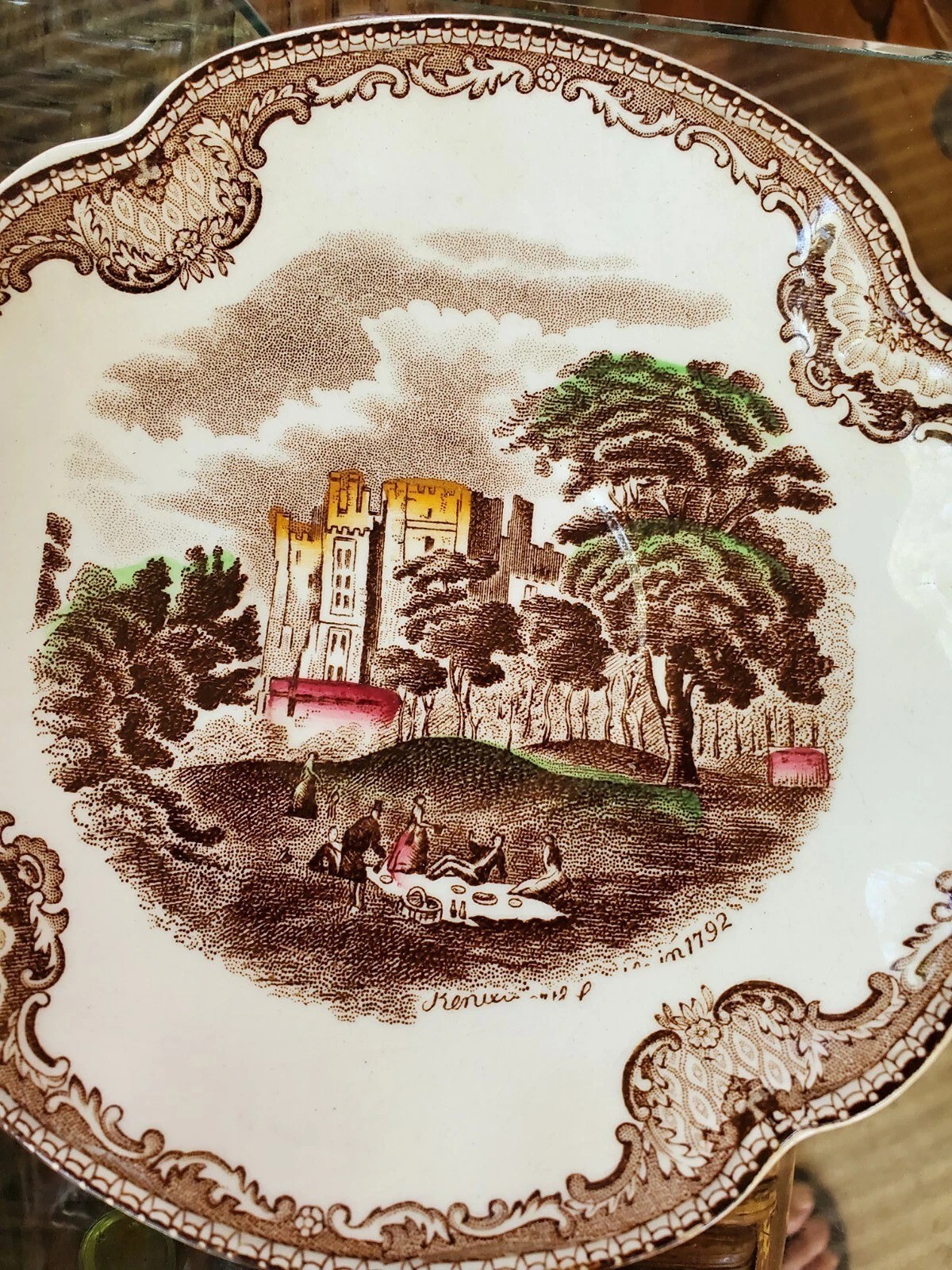 VTG Johnson Bros Old Britain Castles Kenilworth Castle 1792 Saucers 5 3/4″