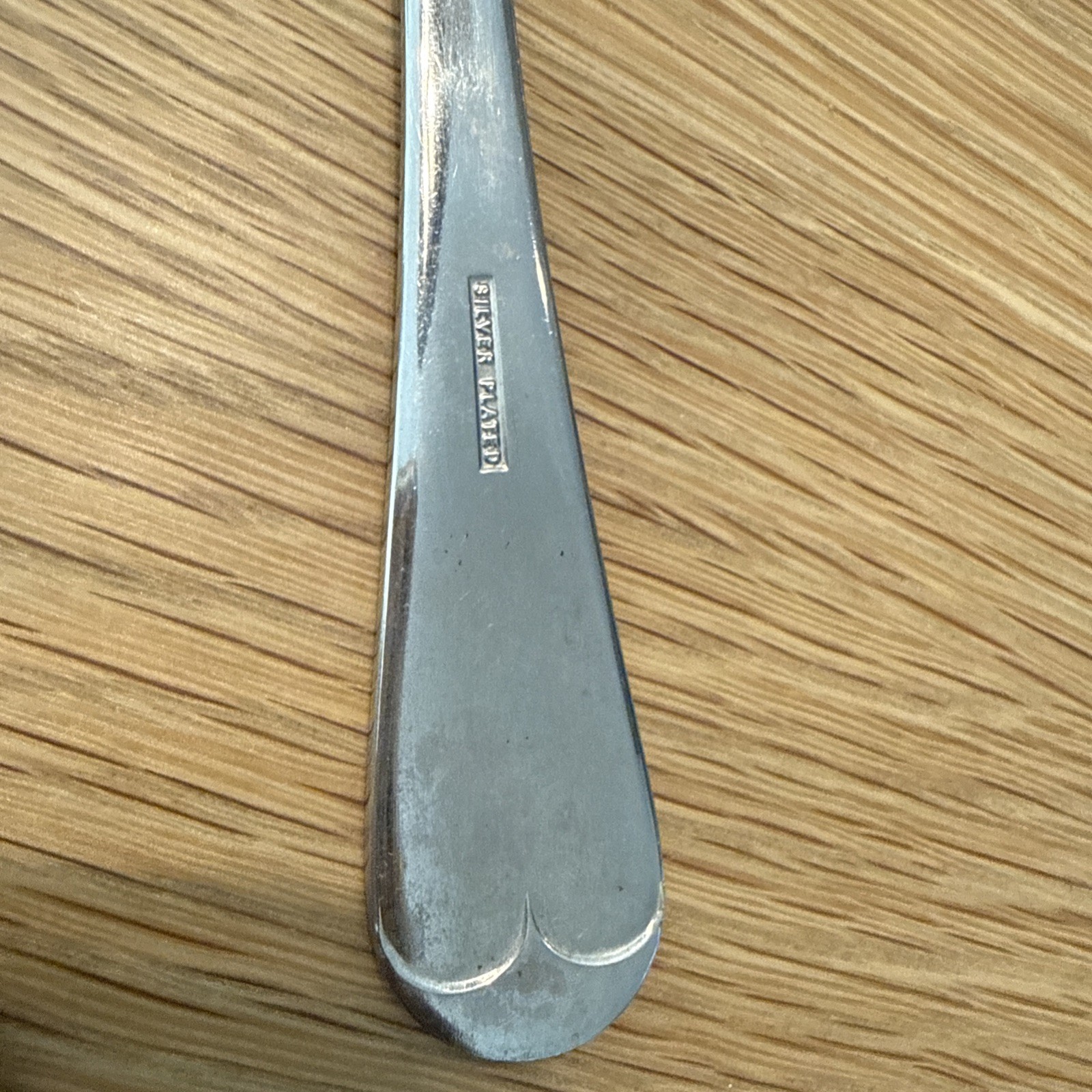 2 Silverplated Acorn Slotted serving Spoons Sheffield England, Leona Italy 18.5”