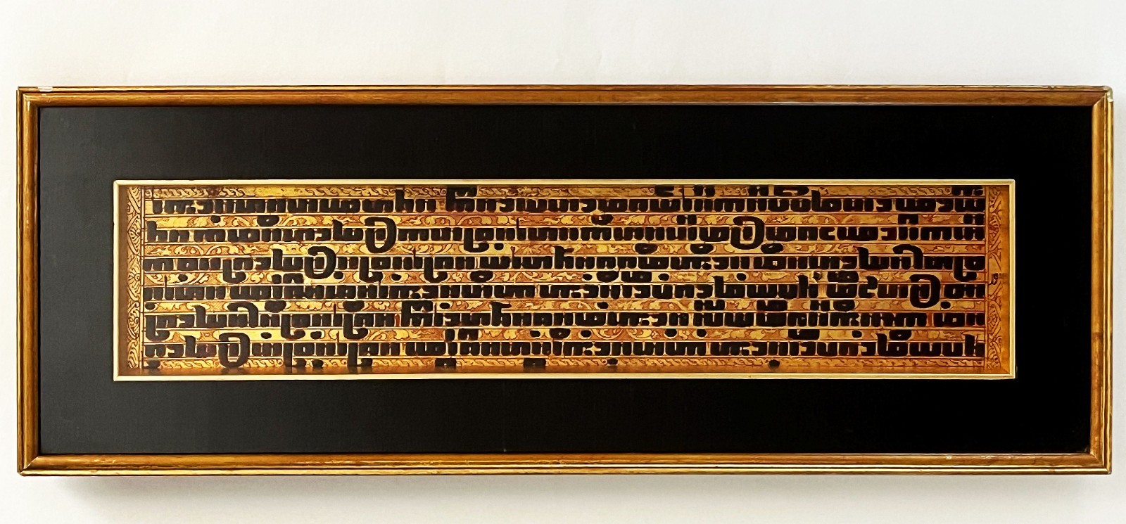 ANTIQUE BURMESE KAMMAVACA PALI BUDDHIST PRAYER PANEL TEXT MANUSCRIPT MYANMAR