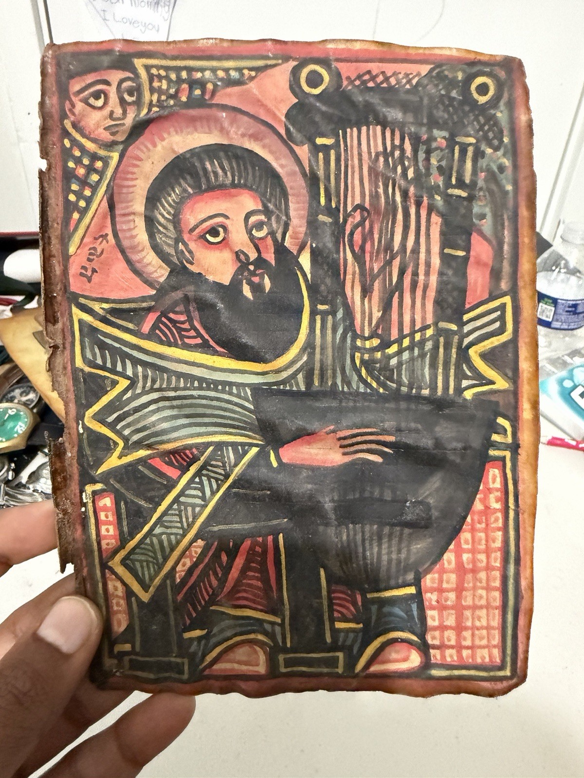 Antique Ethiopian Orthodox Bible Leaves–Handwritten Ge’ez Manuscript Parchment