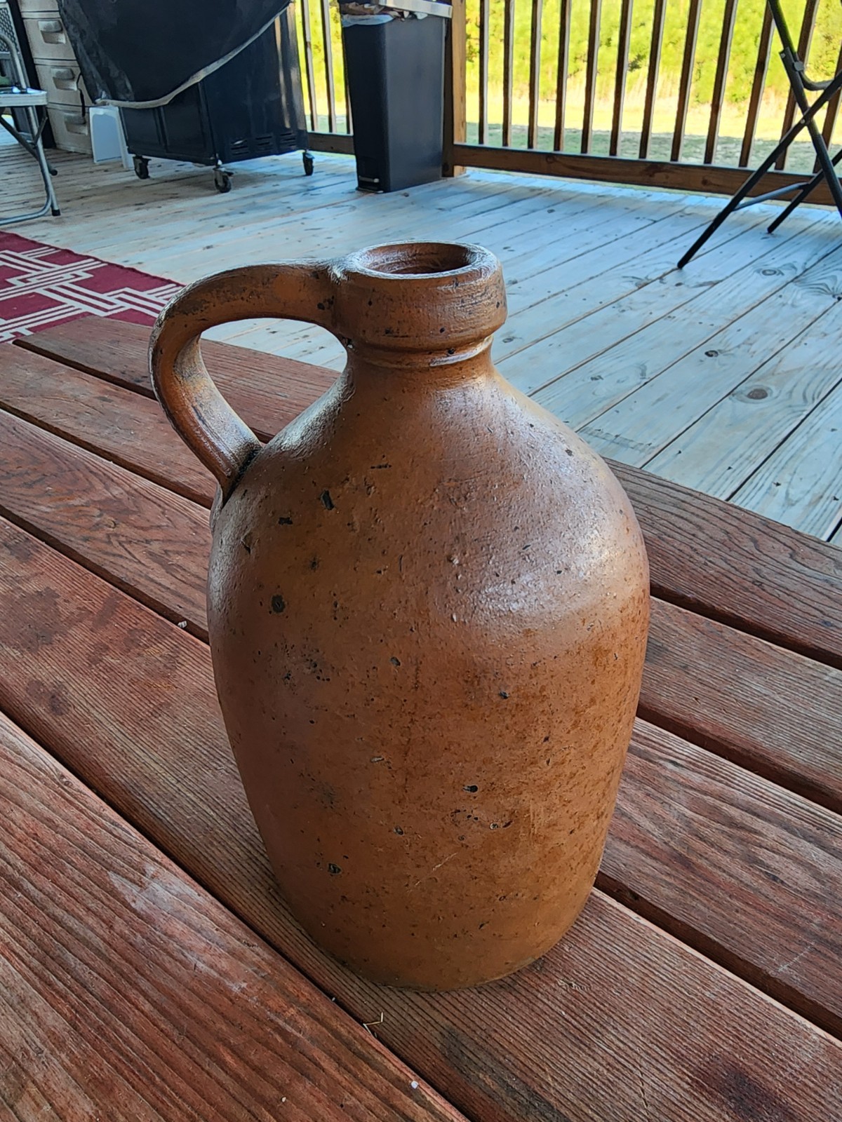 Antique Early Jug Crock Stoneware Rare 18th 19th Century Original 9″ Tall