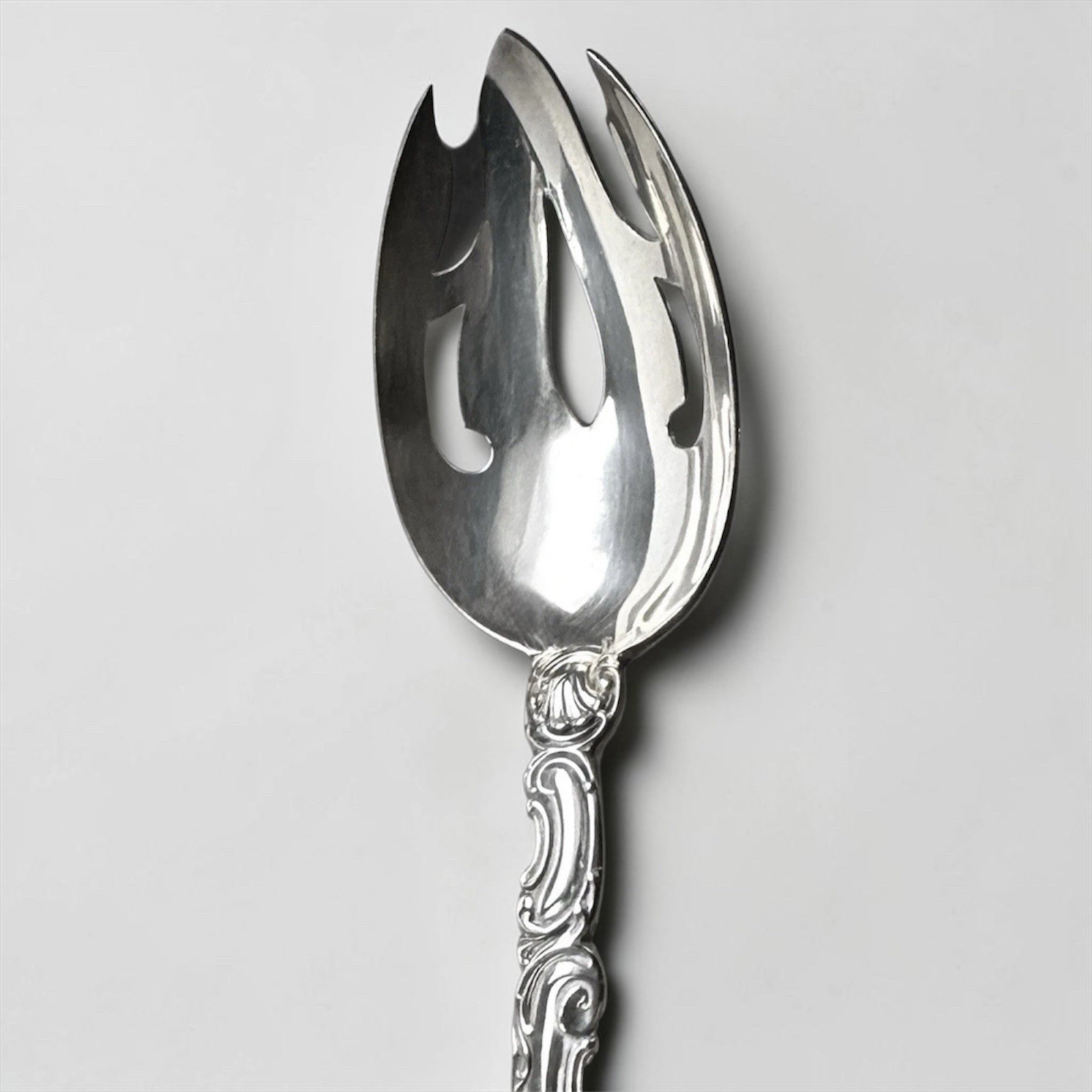 Gorham DECOR Sterling Silver Pierced Tablespoon Serving Spoon 8.5″ No Mono