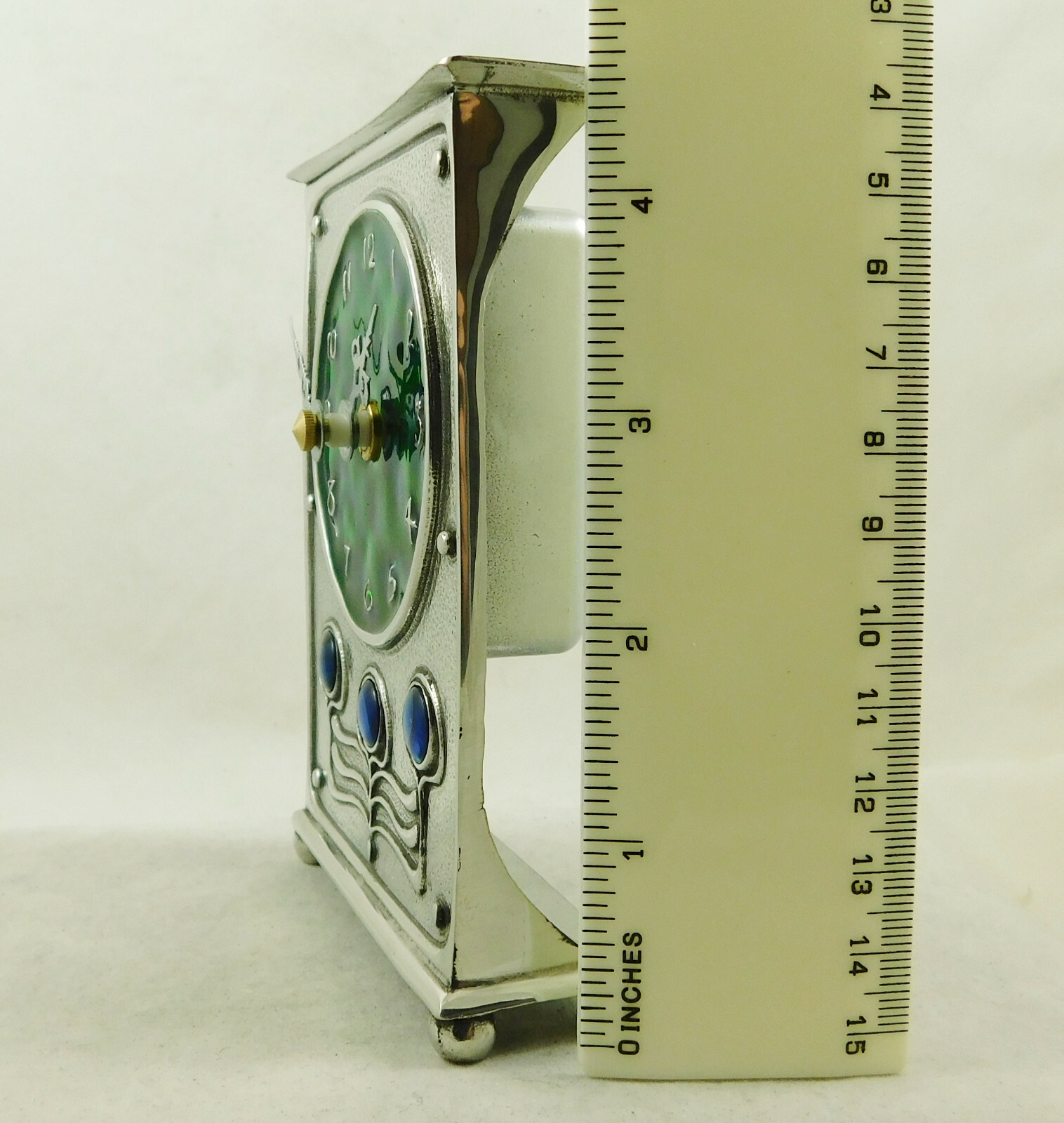 Archibald Knox Style Pewter Clock Art Nouveau Design Made in England | AK48