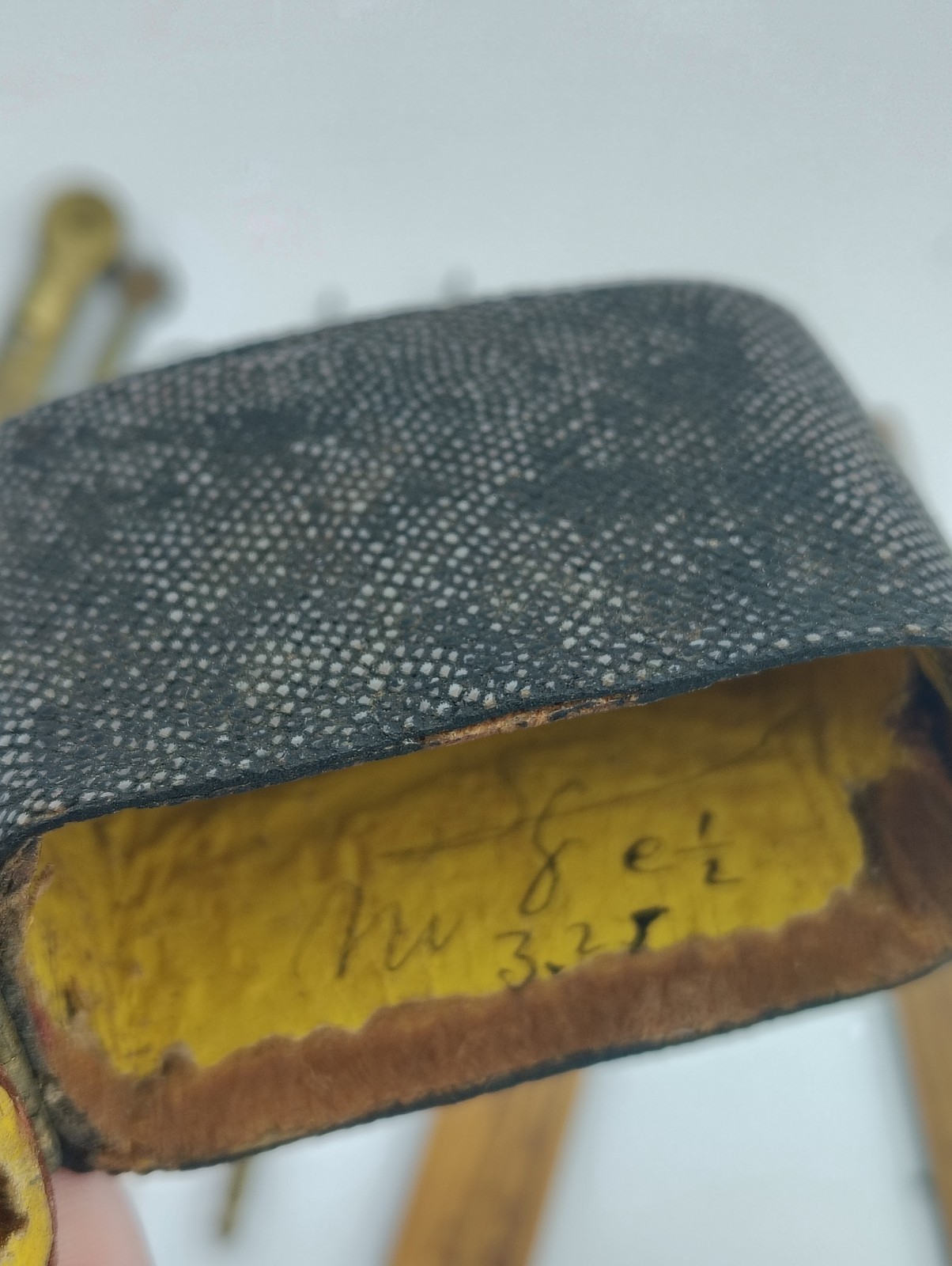 Late 1700s Sailor Cartographer map maker tools in Shagreen Shark skin case etui