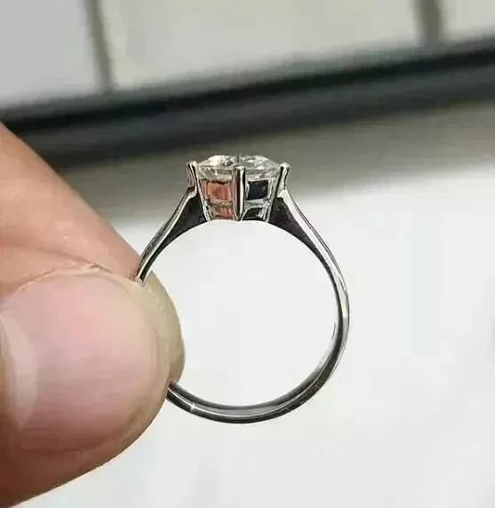 2Ct Princess-Cut Lab Created Solitaire Engagement Ring 14K White Gold Plated