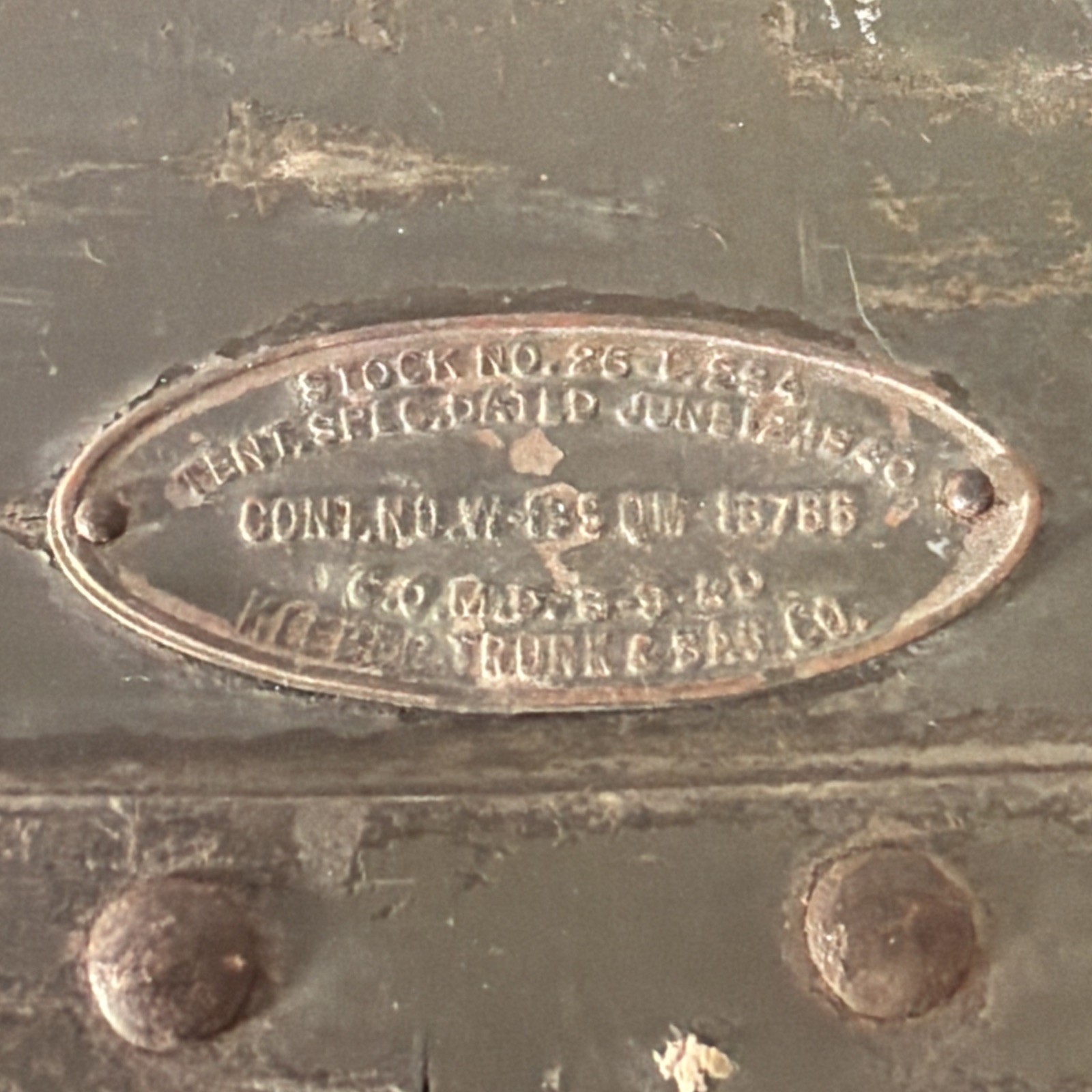 Kleber Trunk Dated June 12 1940’s WW2 Era Military Footlocker Trunk AS SEEN!!!