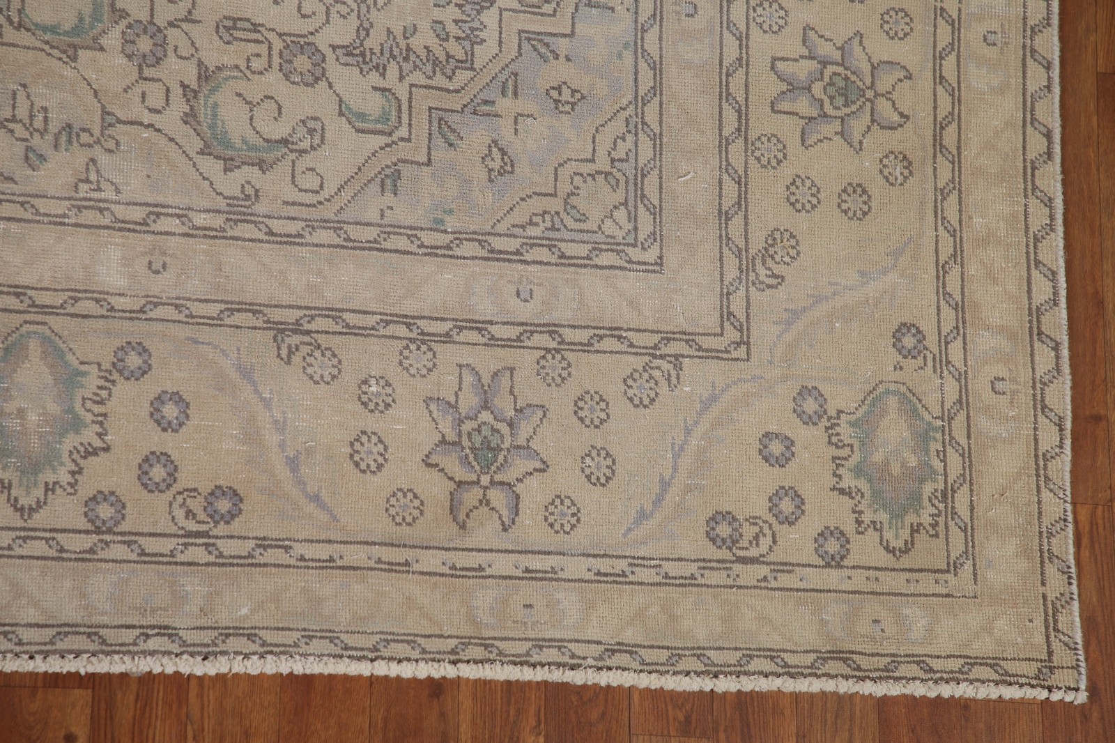 Distressed Traditional Area Rug 10×12 Hand-knotted Wool Vintage for Living Room
