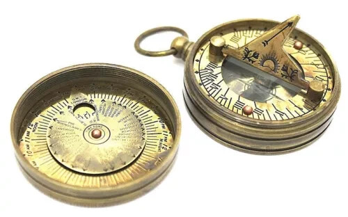 Antique compasses solid Handmade Brass Sundial Compass Vintage Dollond London