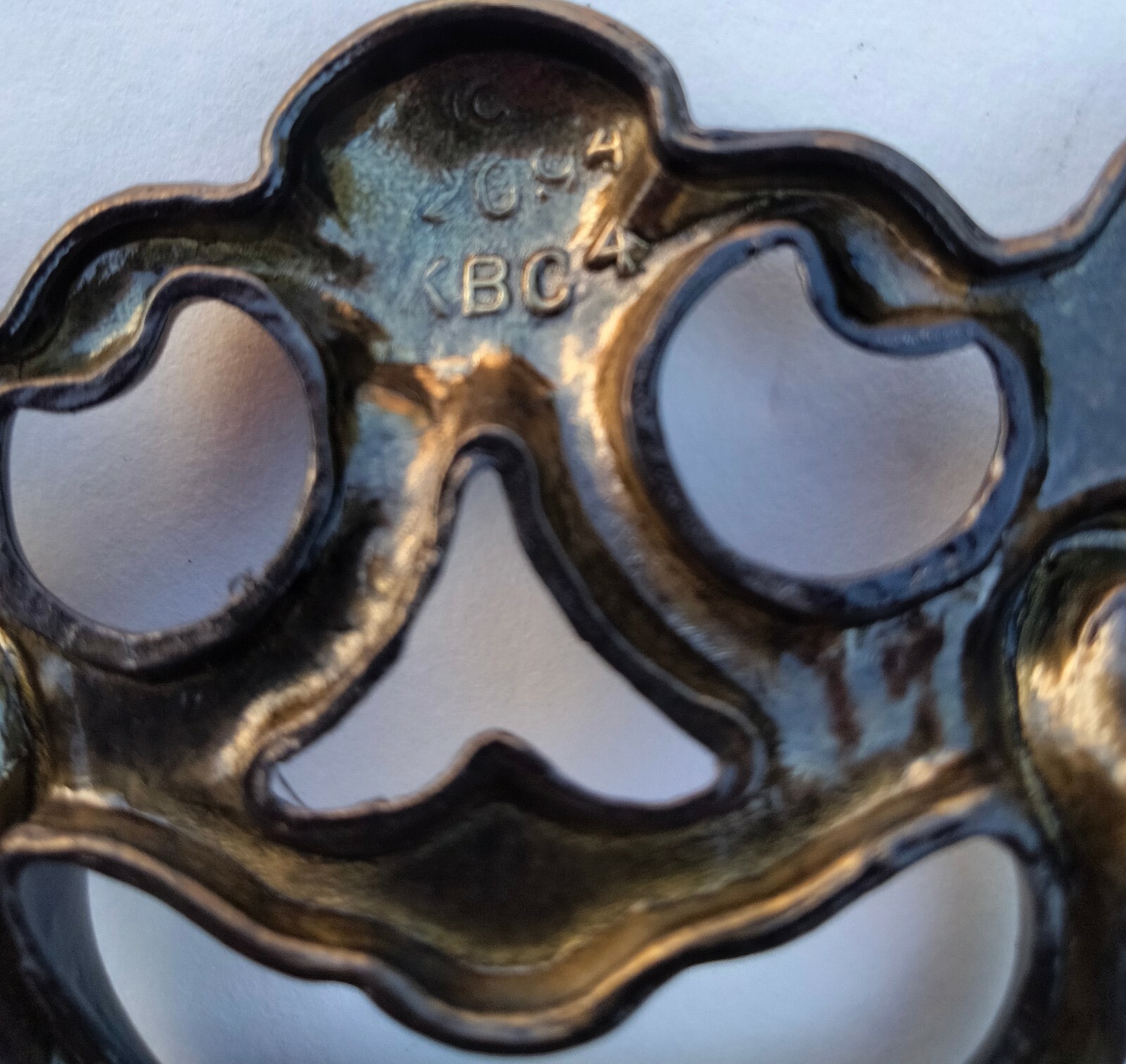 11 VTG KBC Fixed Bail Batwing Drawer Pulls Painted Black 2.5″ Centers 3.25″L