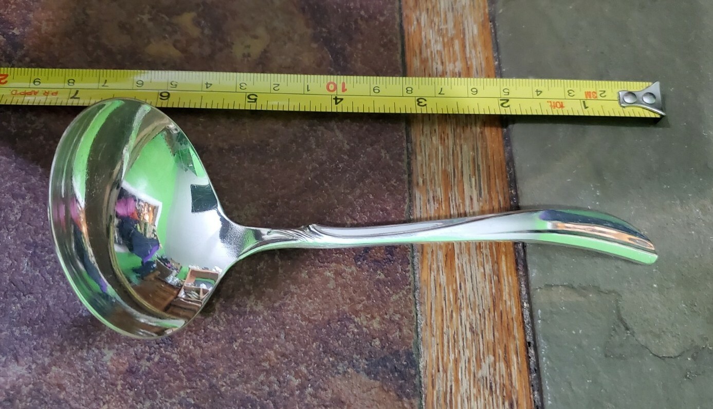 🔎NICE MID CENTURY c1958 RADIANCE PATTERN SILVERPLATED “6 1/4” GRAVY 🤎 LADLE