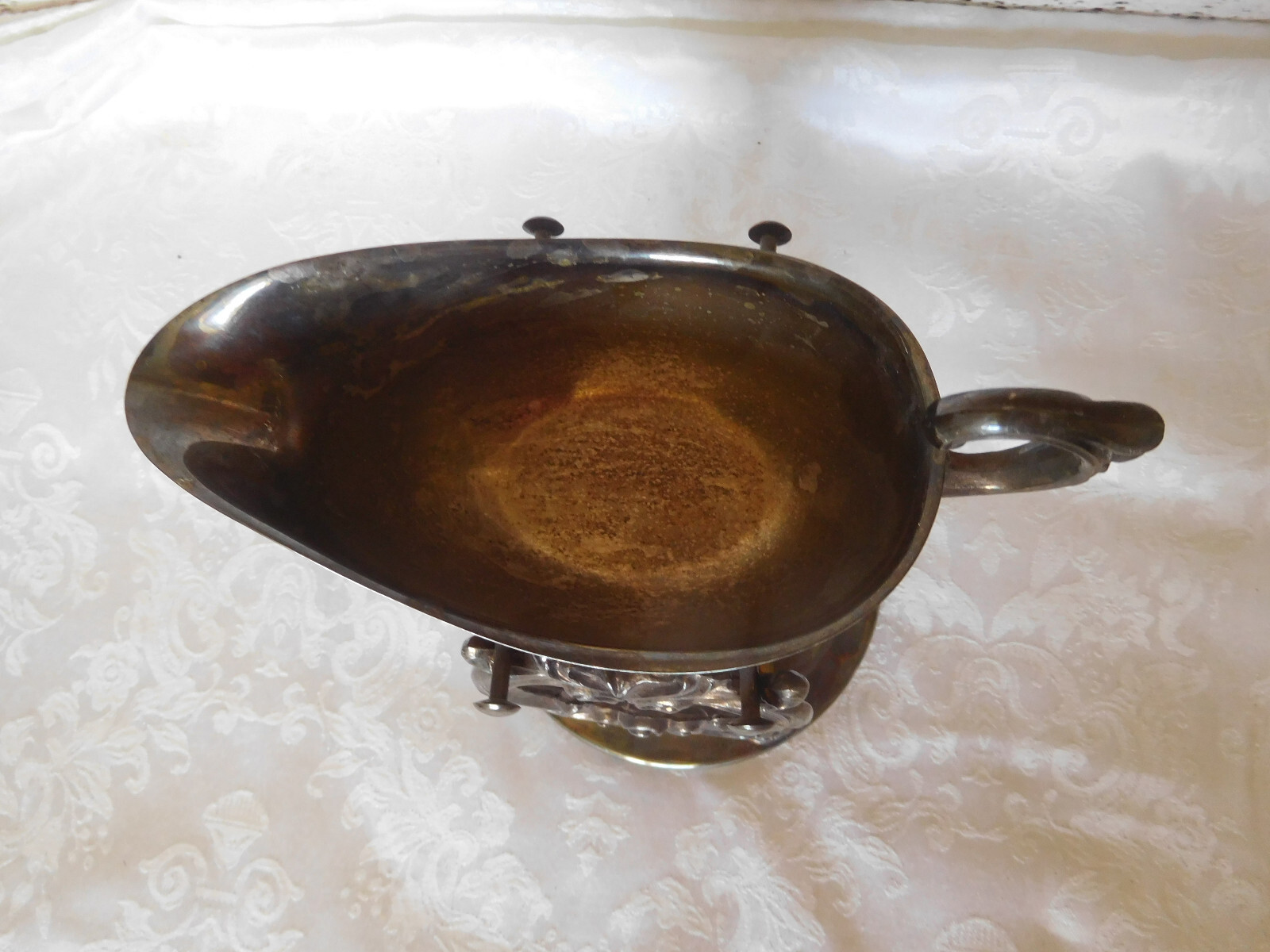 Vintage Sheridan Silver Plated Gravy Boat & Warmer Stand ~ FREE SHIPPING~