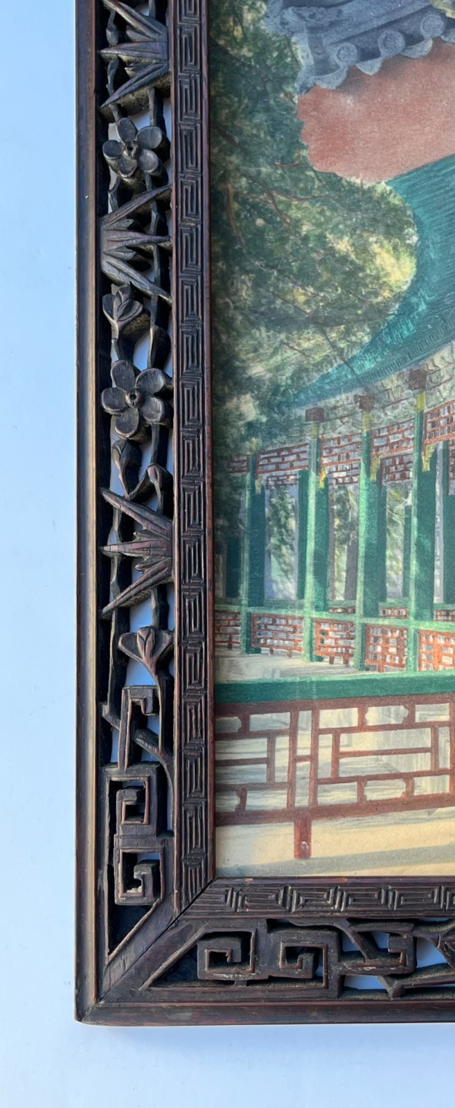 “Long Corridor, Summer Palace in Beijing” Hand Tinted Photo by Herbert C. White