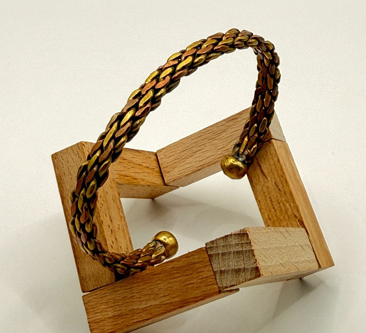 FANTASTIC RARE BOHO BERBER BRONZE TWISTED BRACELET – TENSION BANGLE BRACELET