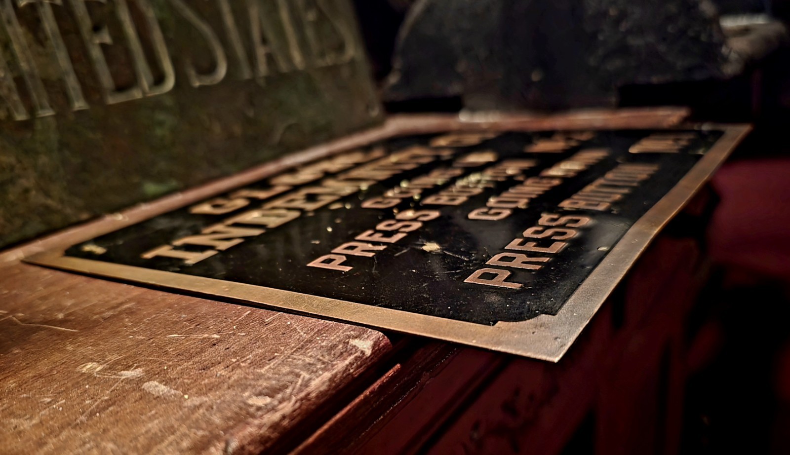 c1920 Antique Elevator Insurance Marker