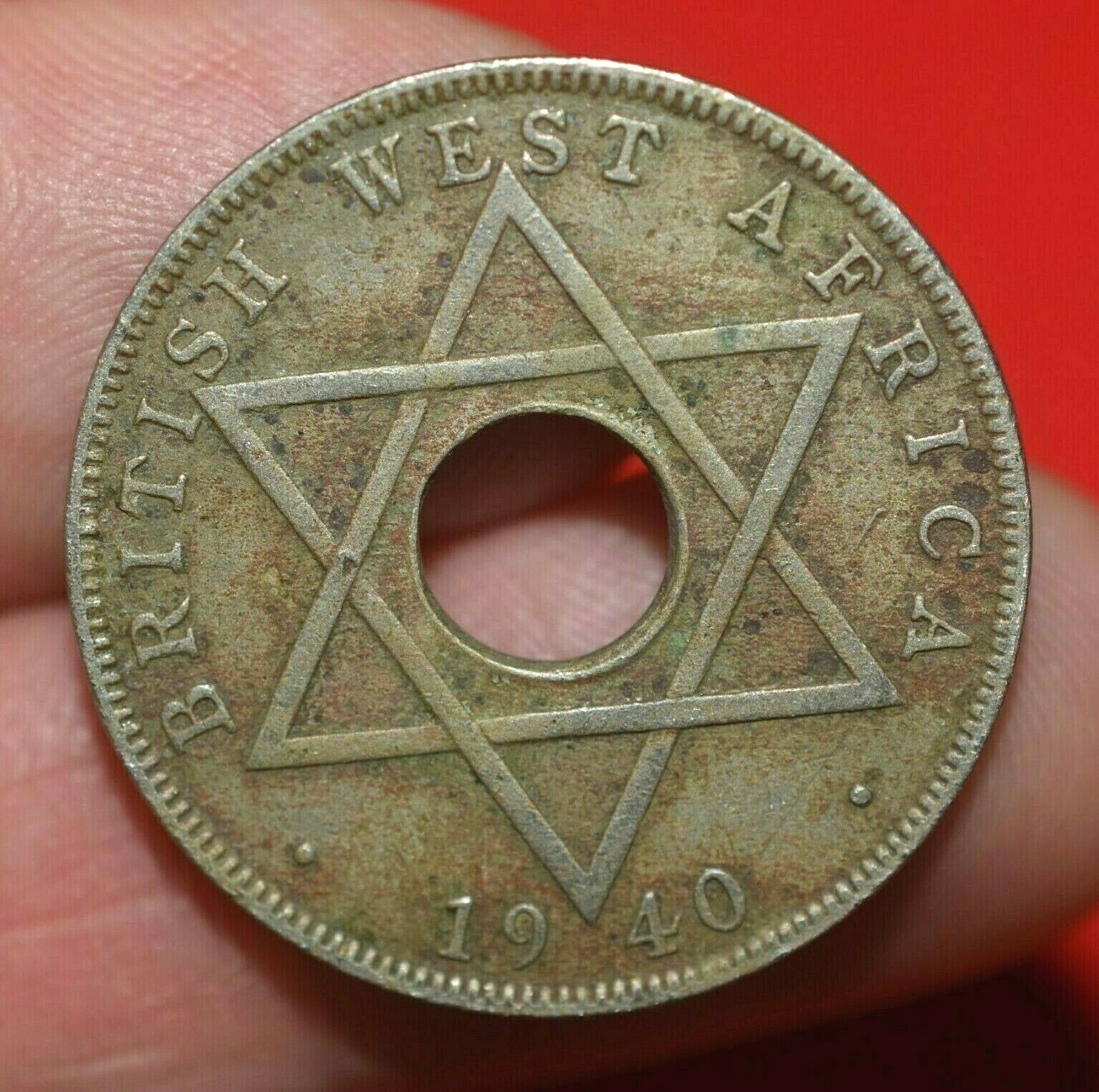 Antique British West African Currency Half Penny Metal Coin Found Nigeria 1940