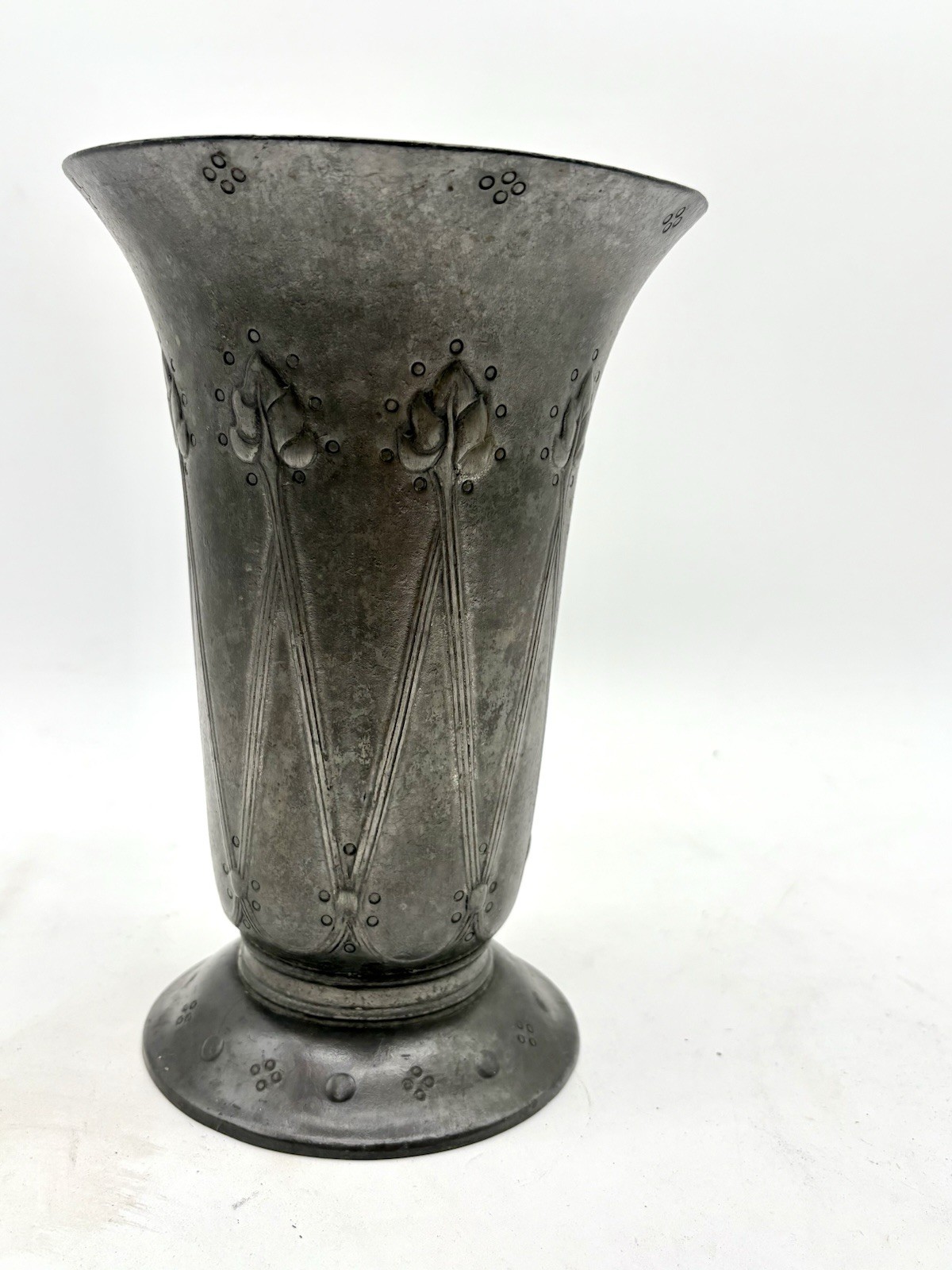 Tudric Liberty Art Nouveau Pewter Vase 01040 22.5cm Antique
